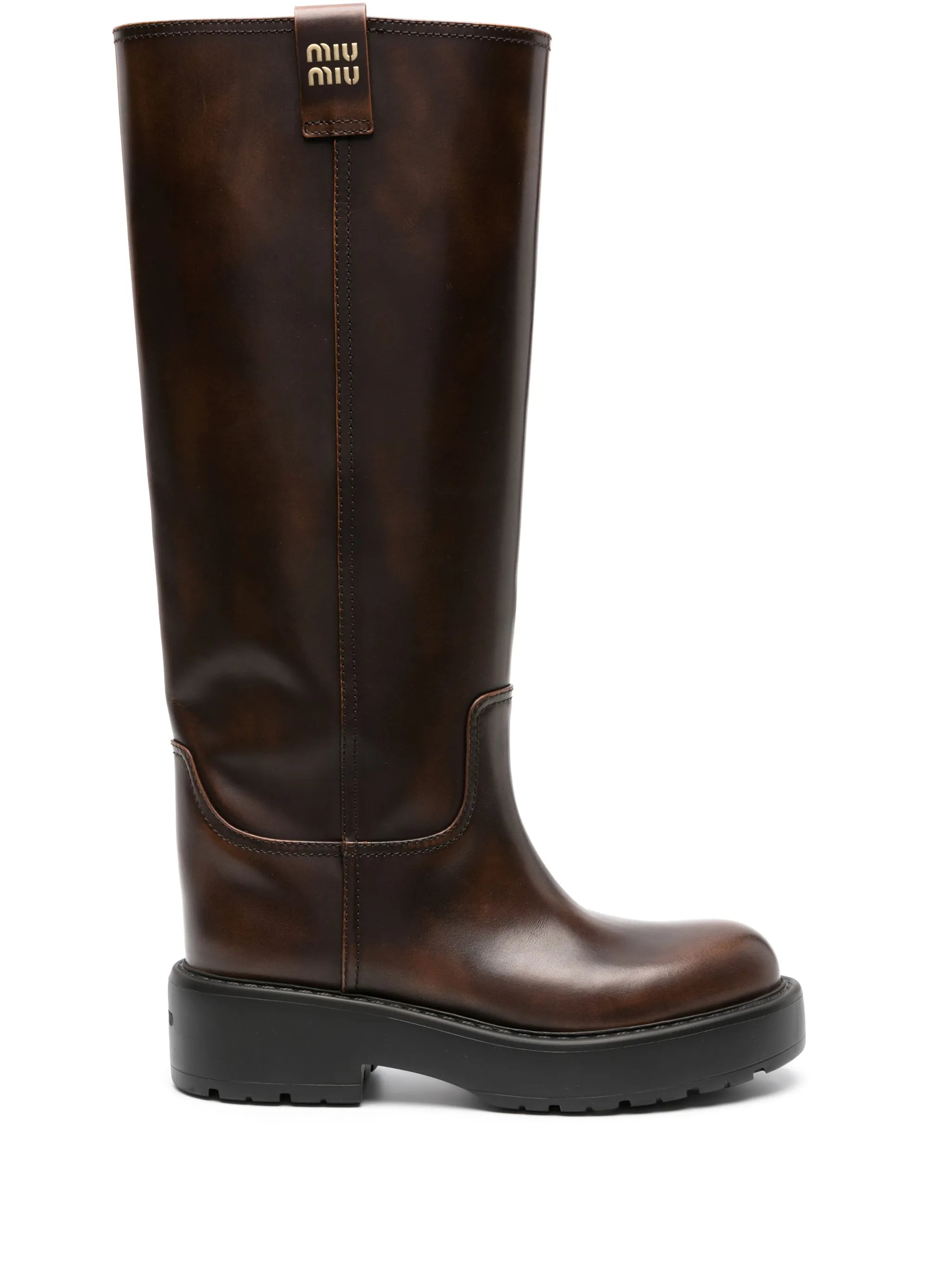 Fumé knee-high leather boots