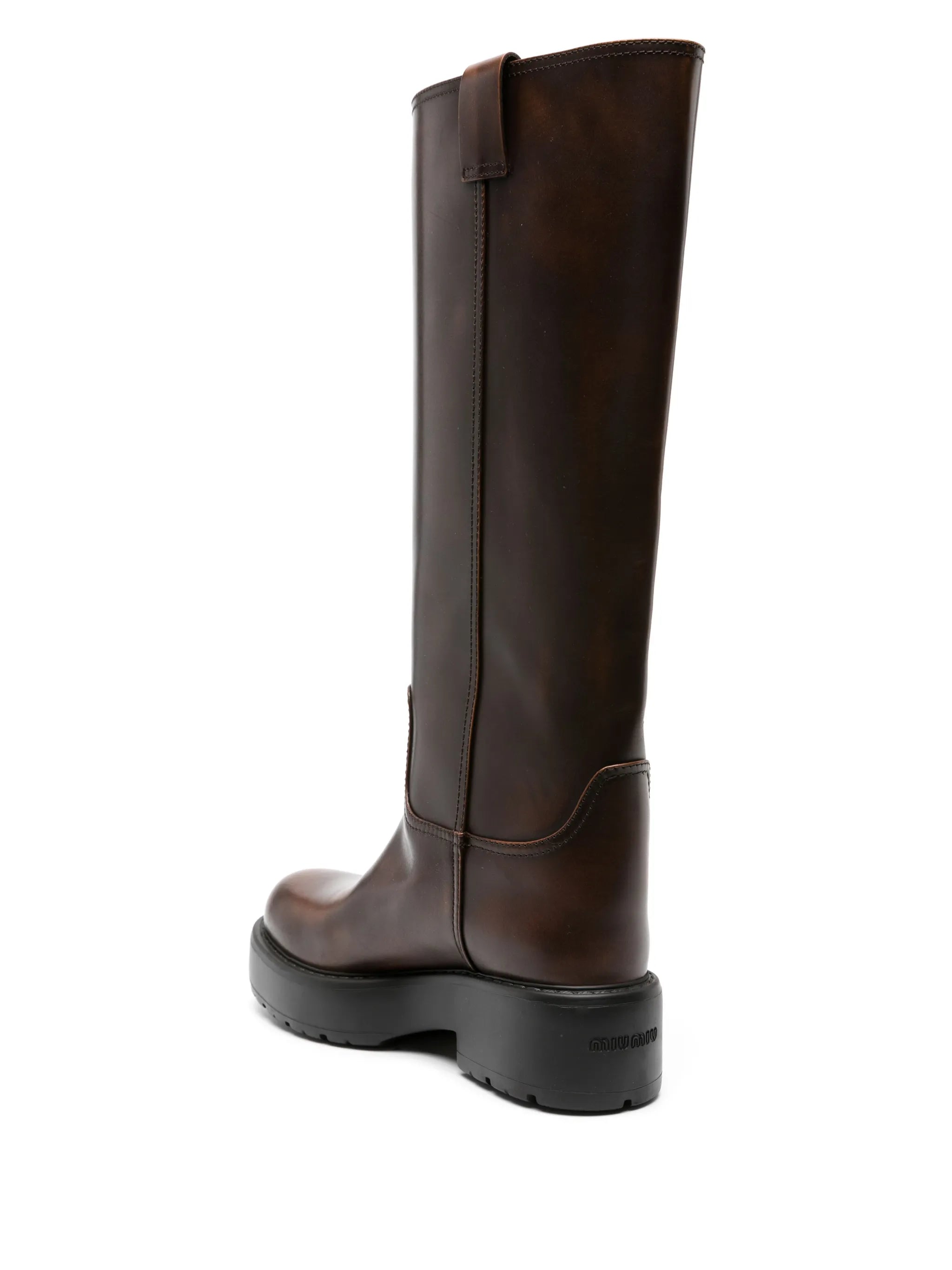 Fumé knee-high leather boots