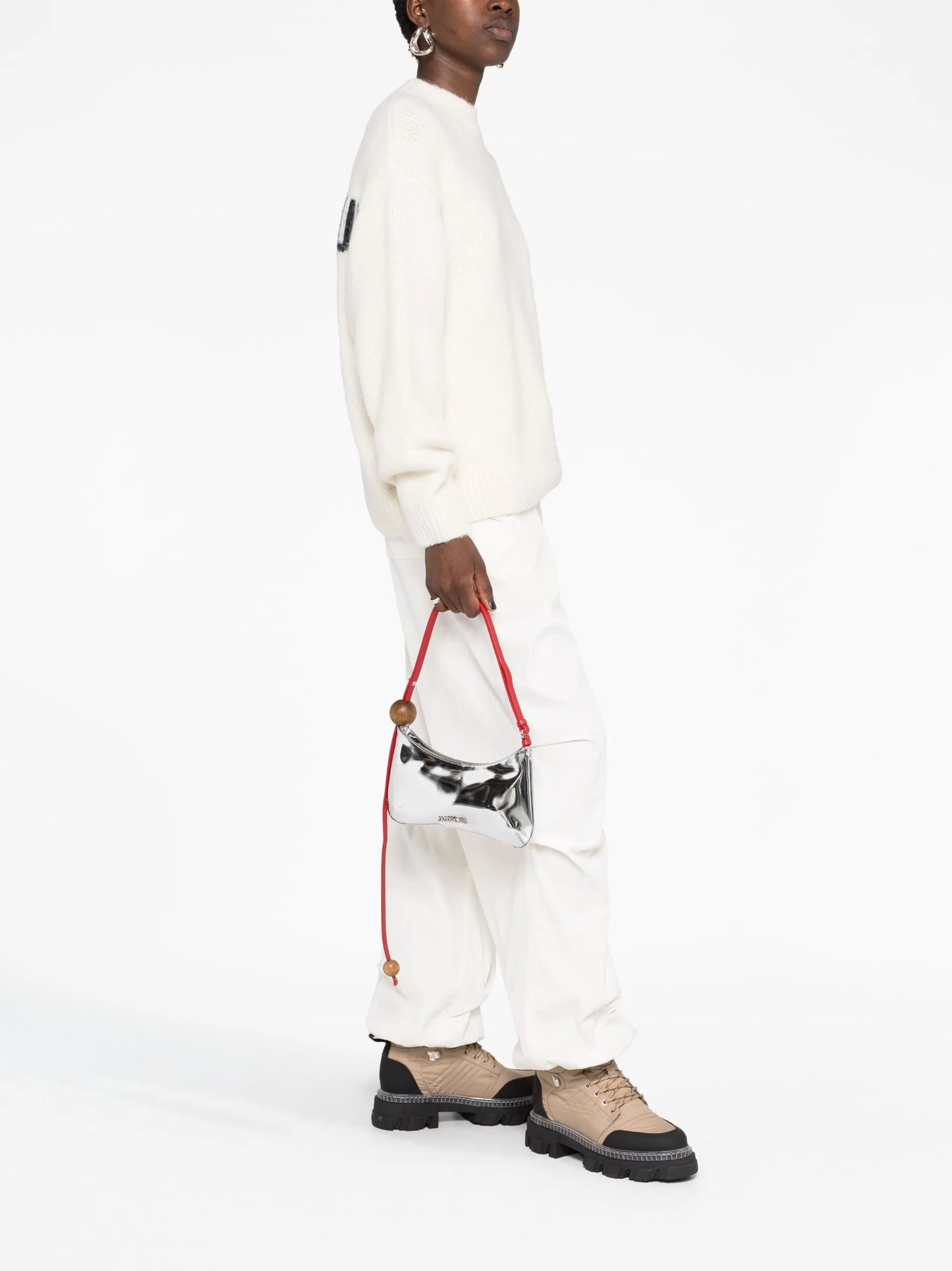 Le Bisou Perle patent-leather shoulder bag