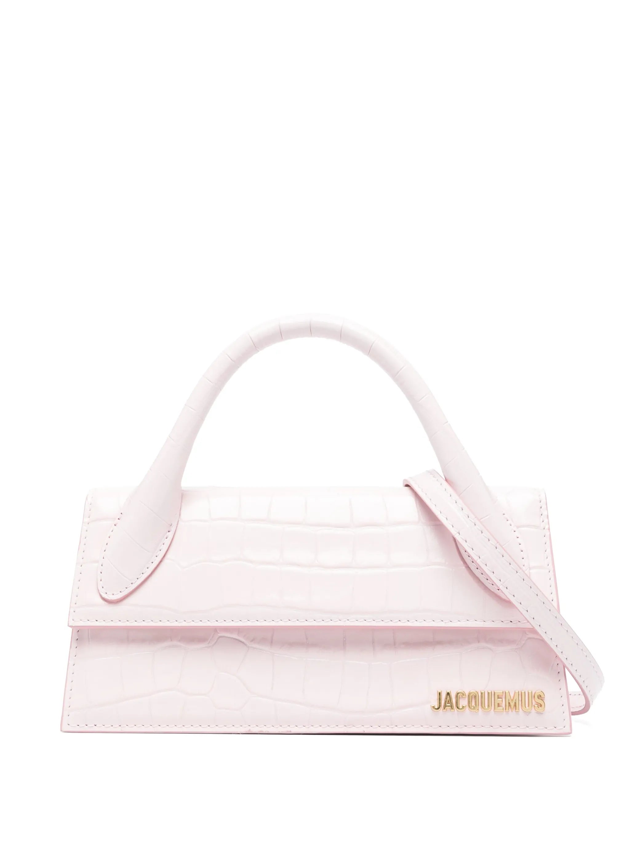 Le Chiquito Long crocodile-embossed handbag