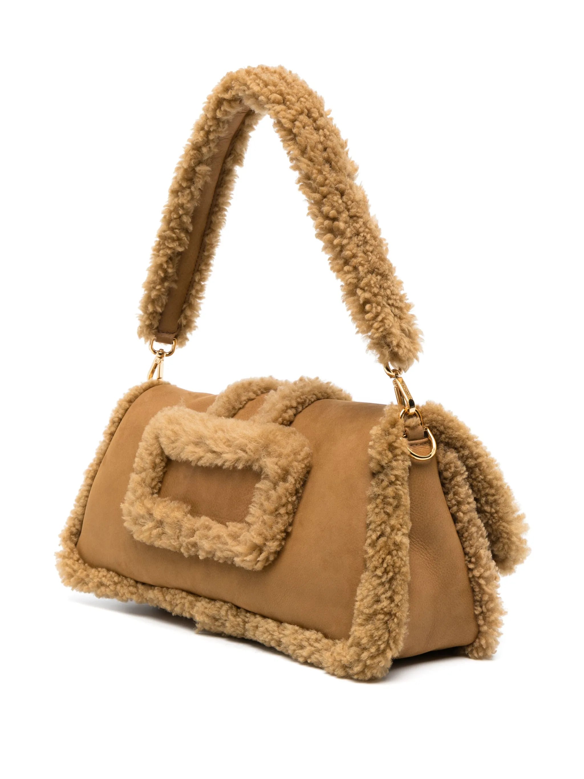 Le Bambimou Doux shearling shoulder bag