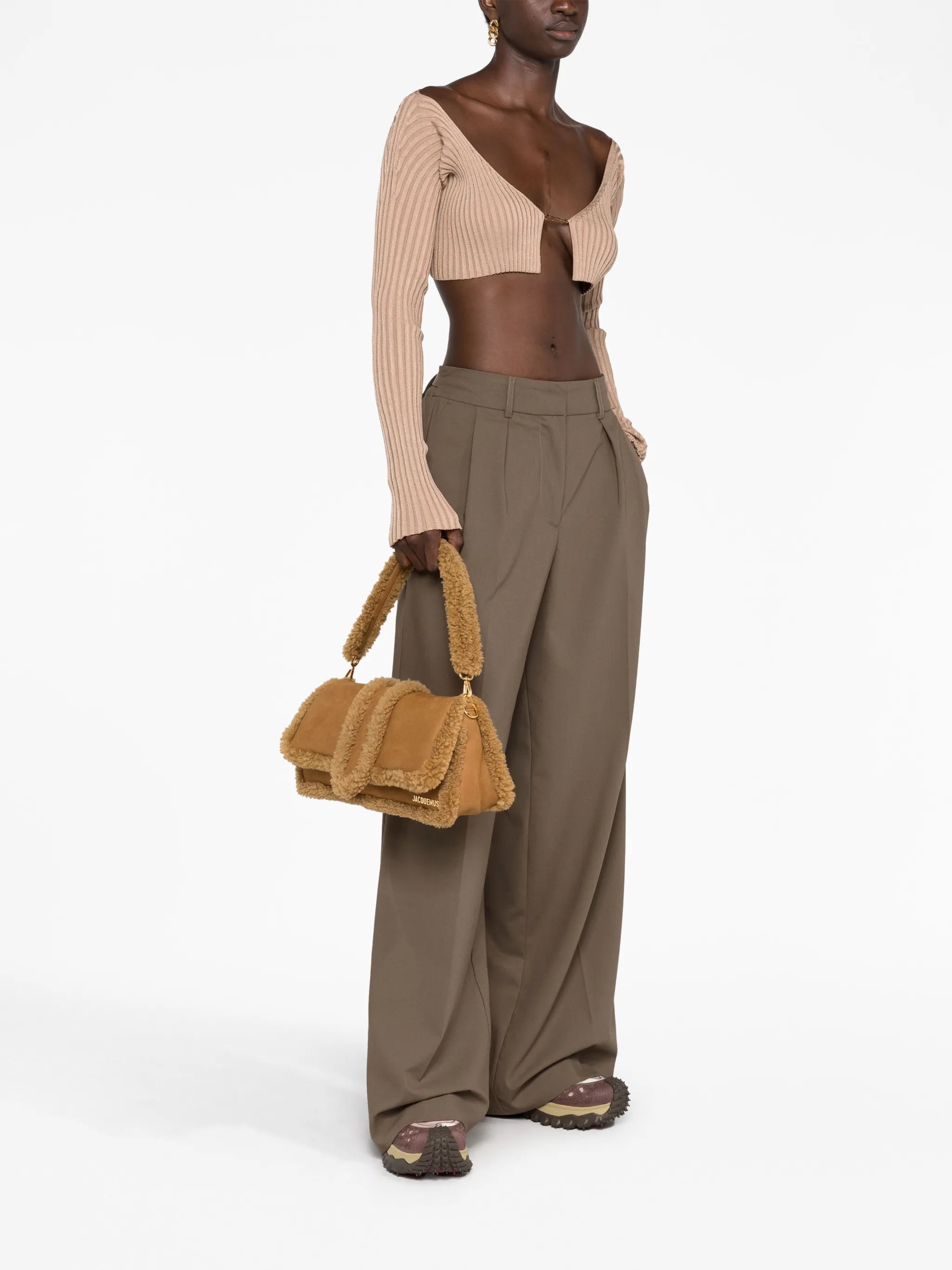 Le Bambimou Doux shearling shoulder bag