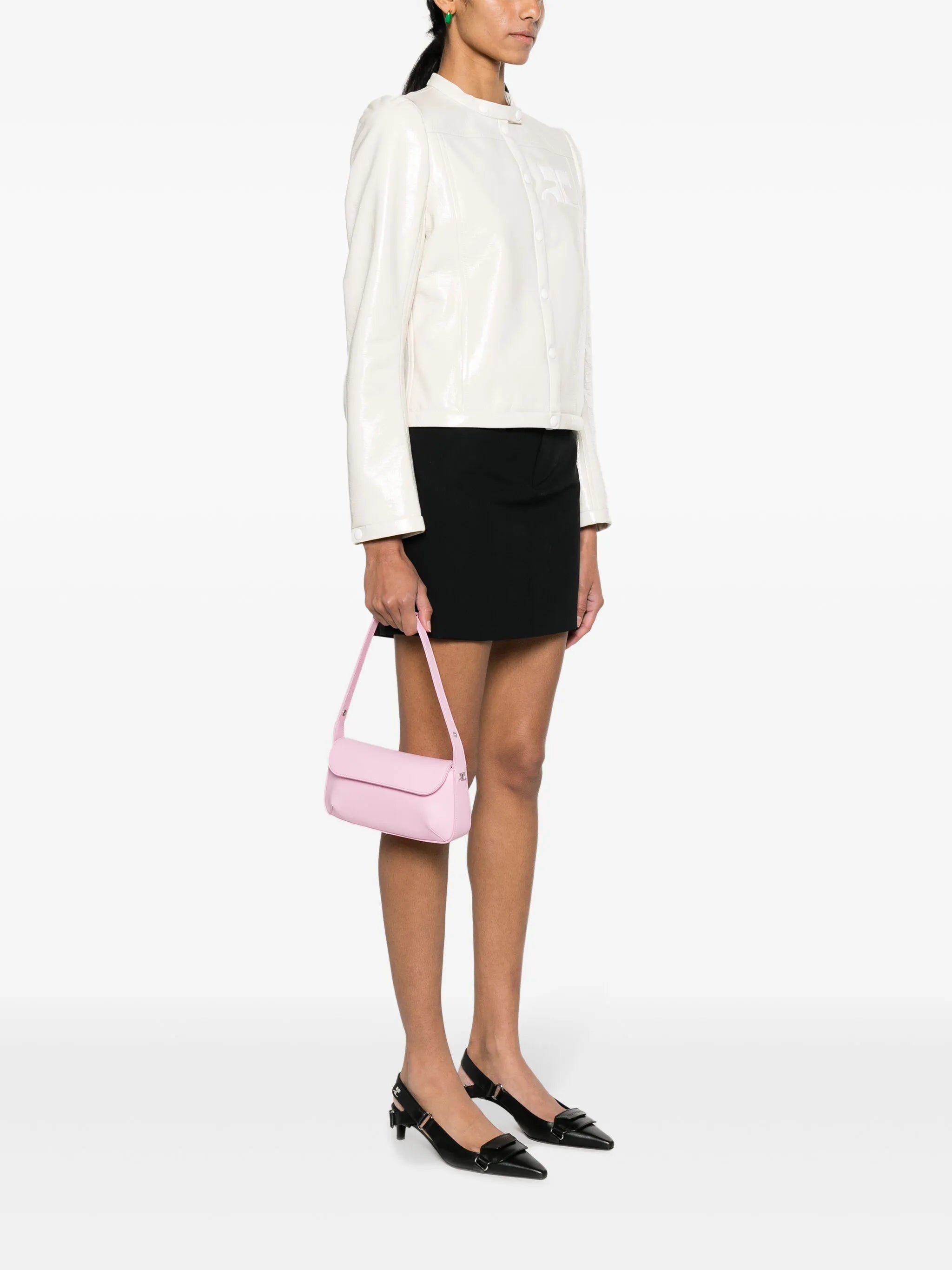 Sleek leather shoulder bag