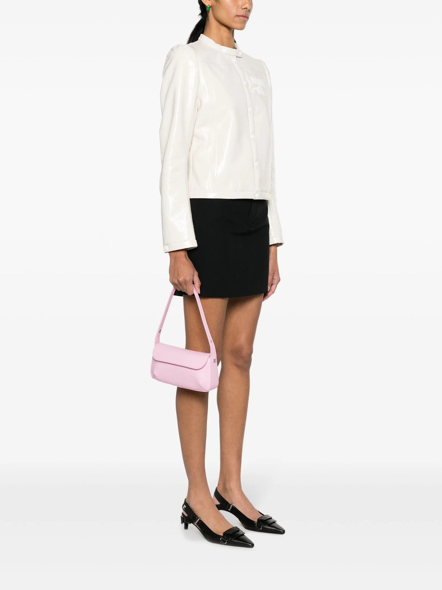 Sleek leather shoulder bag