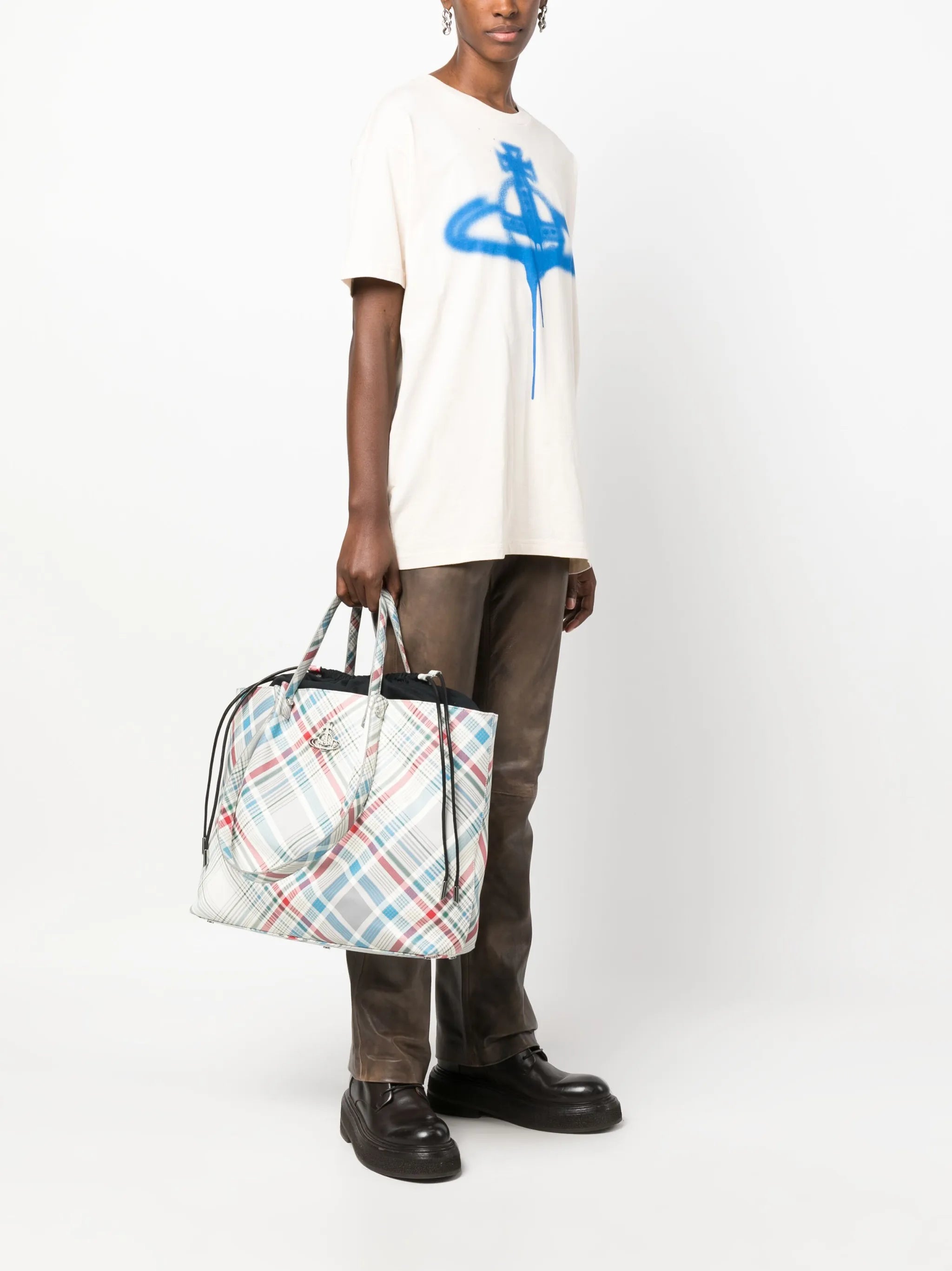 Tina Madras-print tote bag