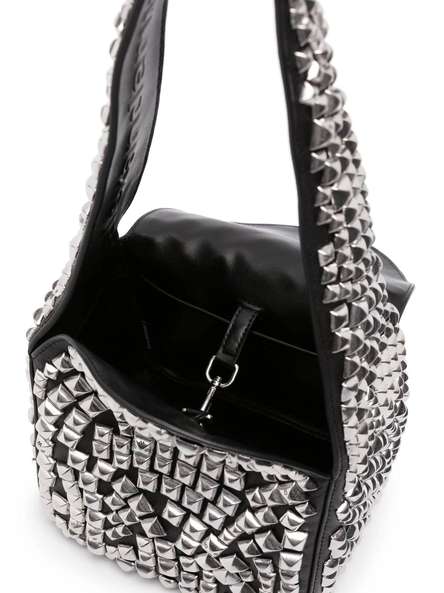 small studded hobo shoulder bag