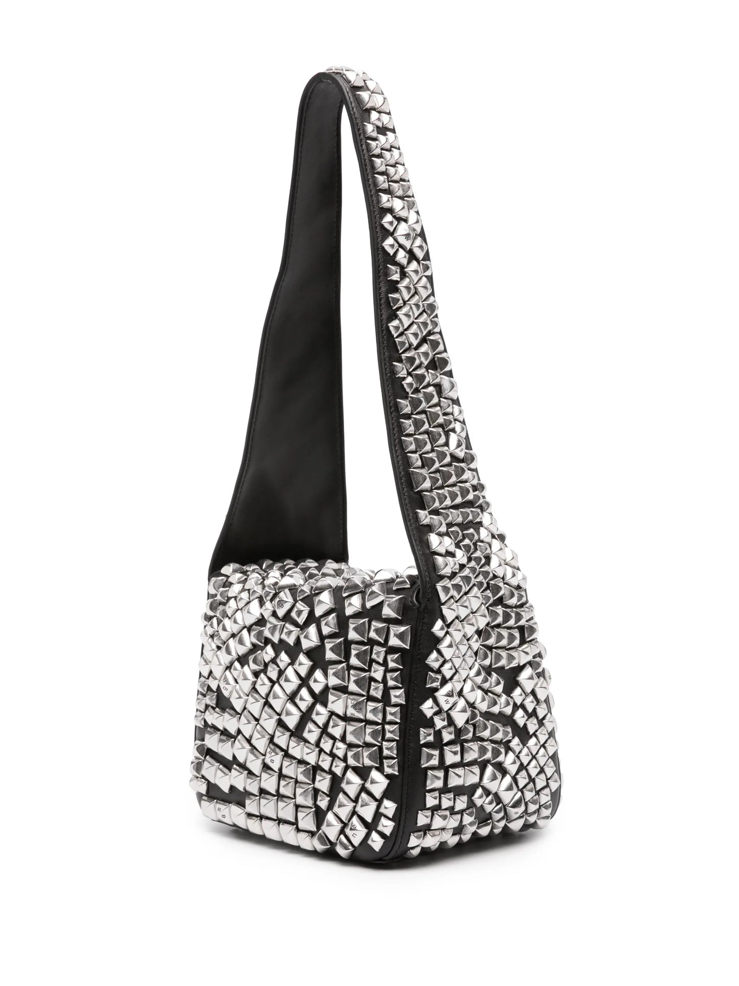 small studded hobo shoulder bag