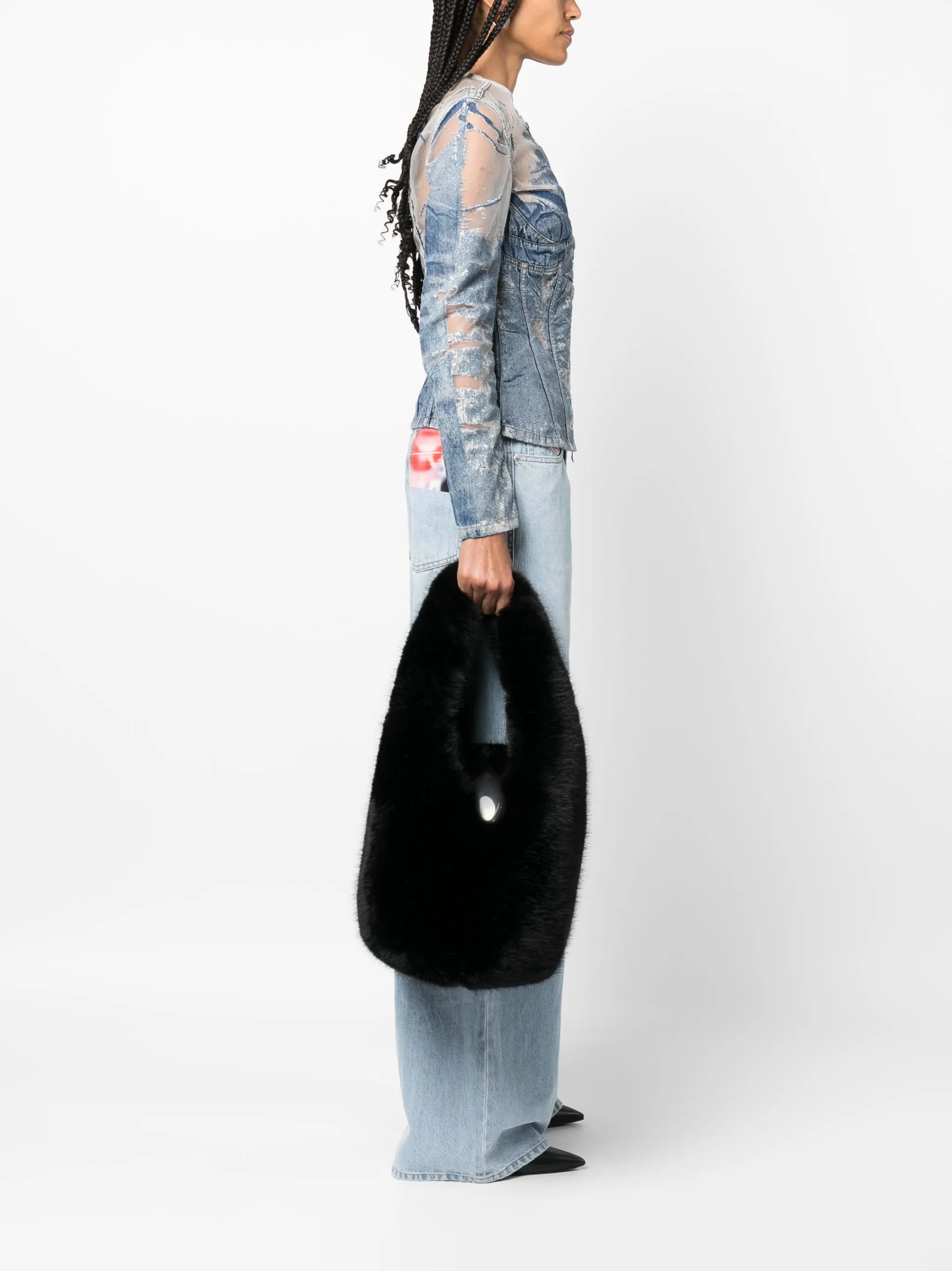 Dome hobo shoulder bag