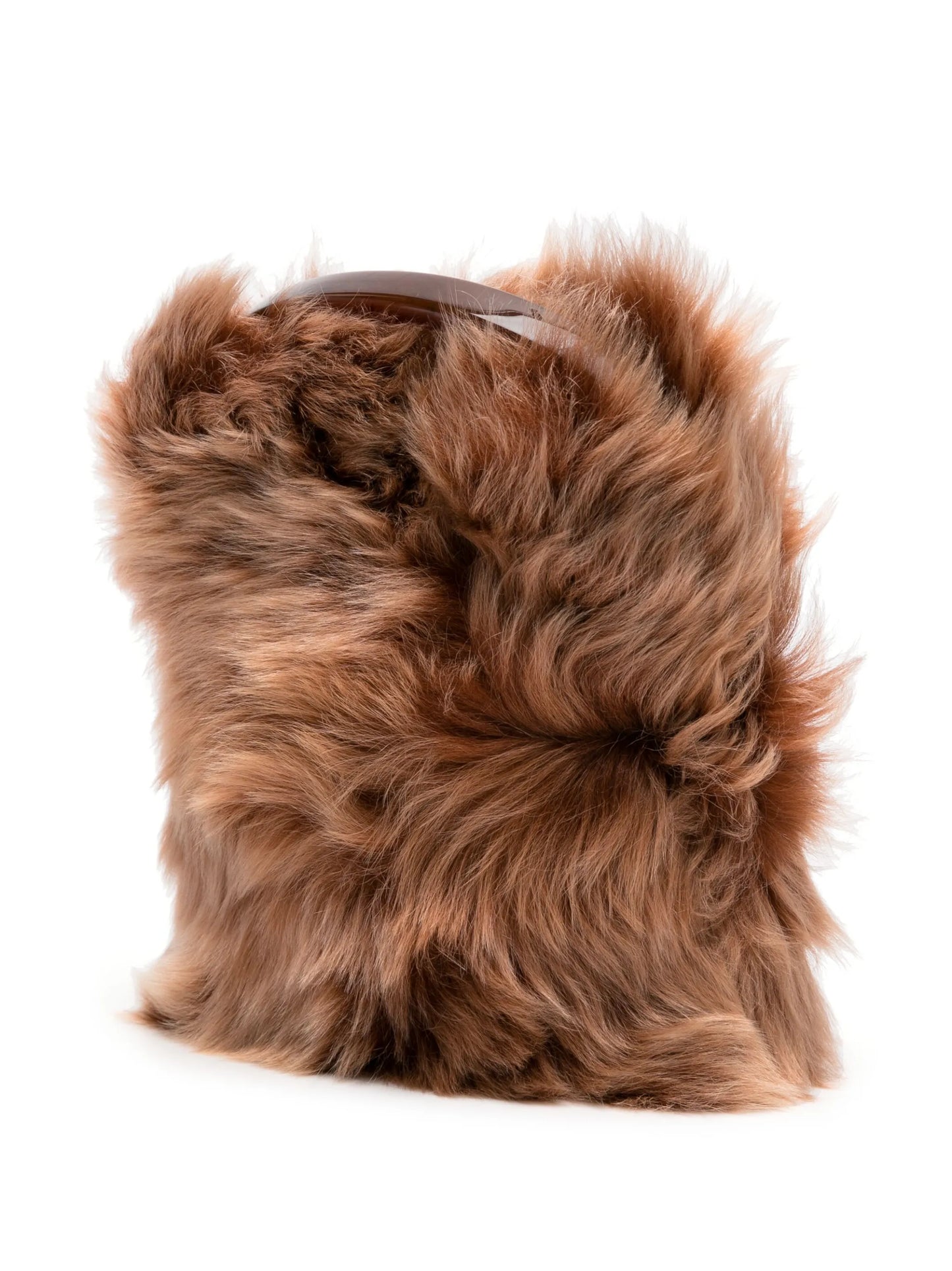 shearling tote bag