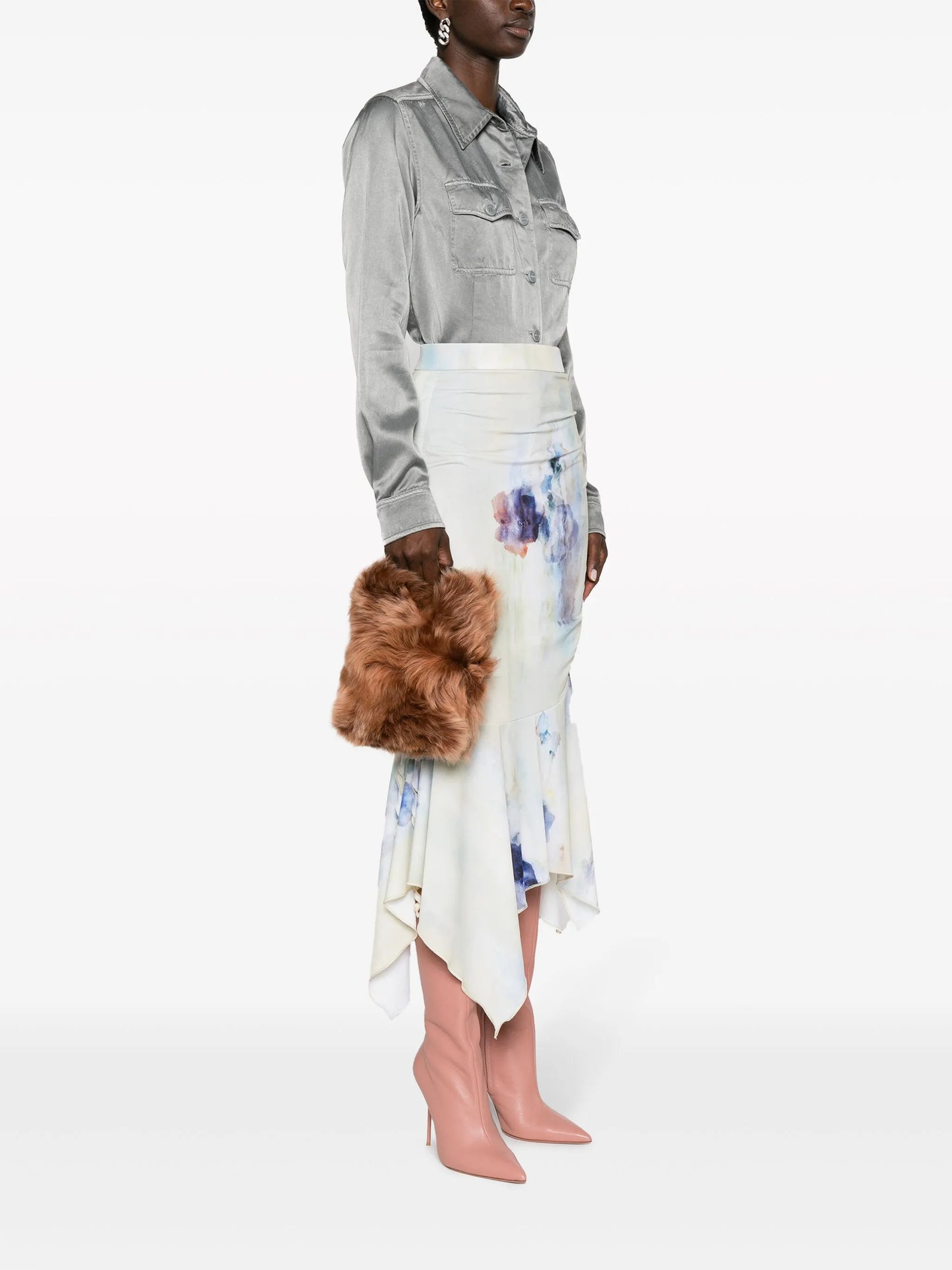 shearling tote bag