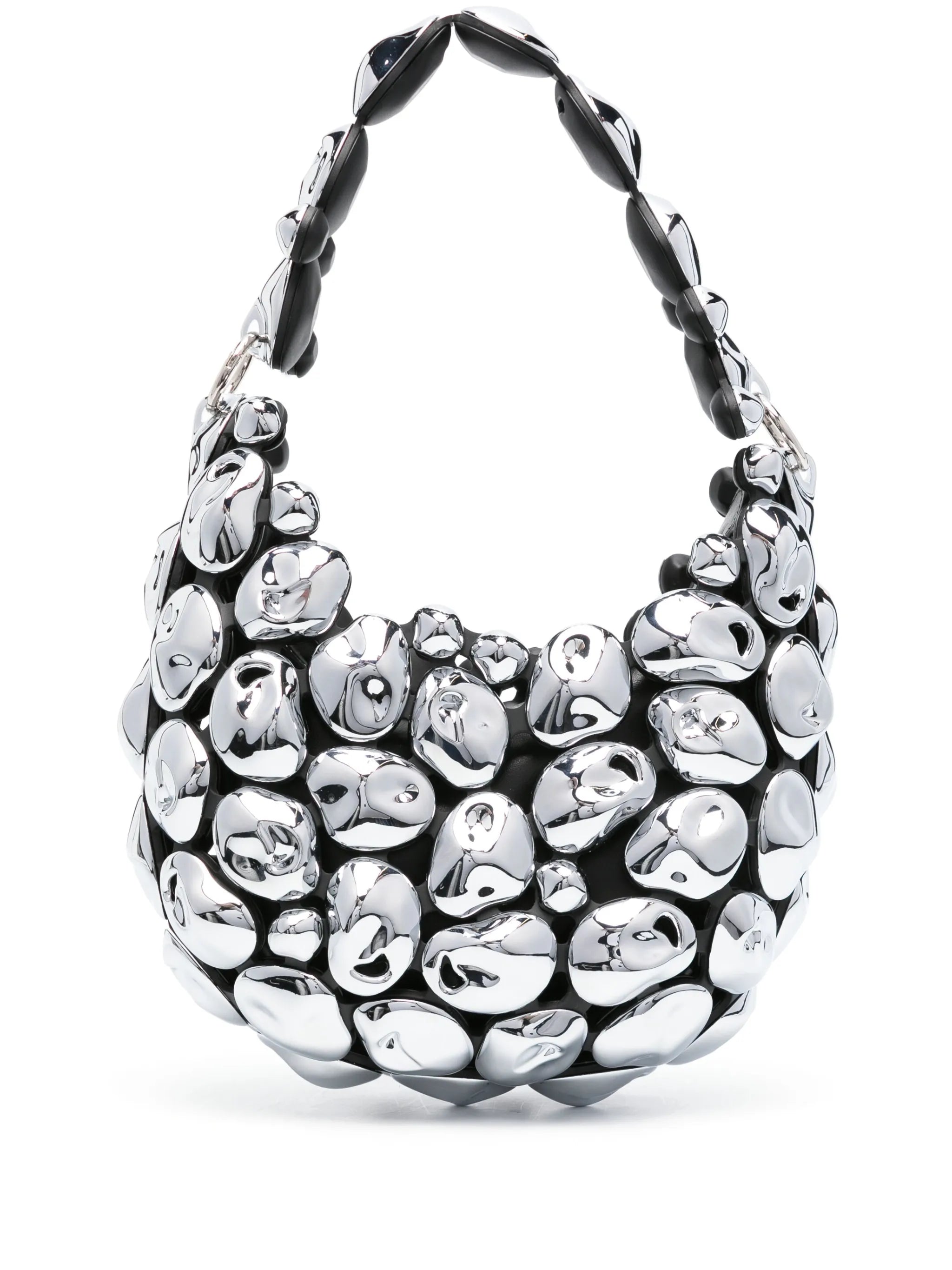 Stone Cloud metallic shoulder bag