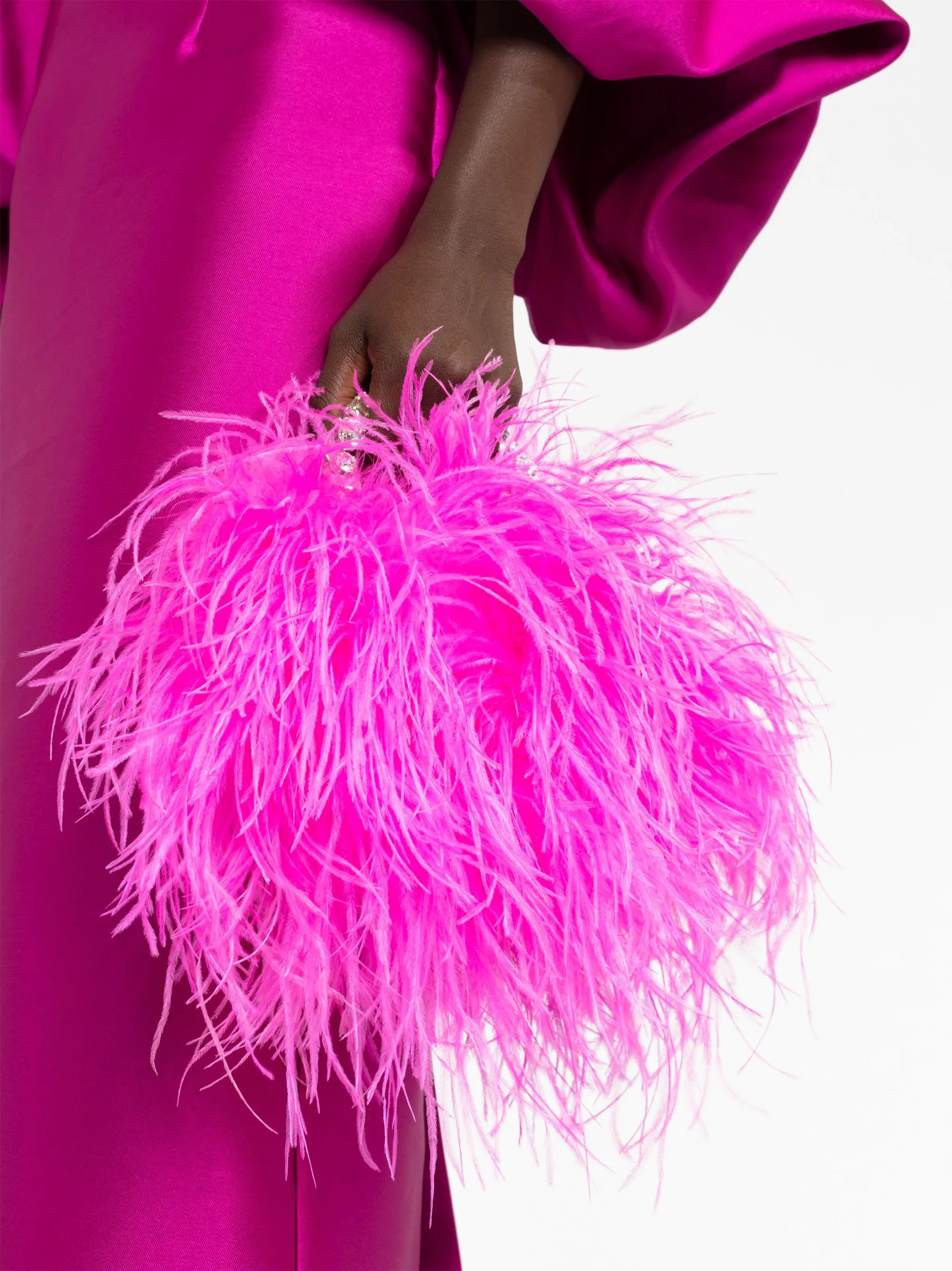 Taliya feather-embellished mini bag