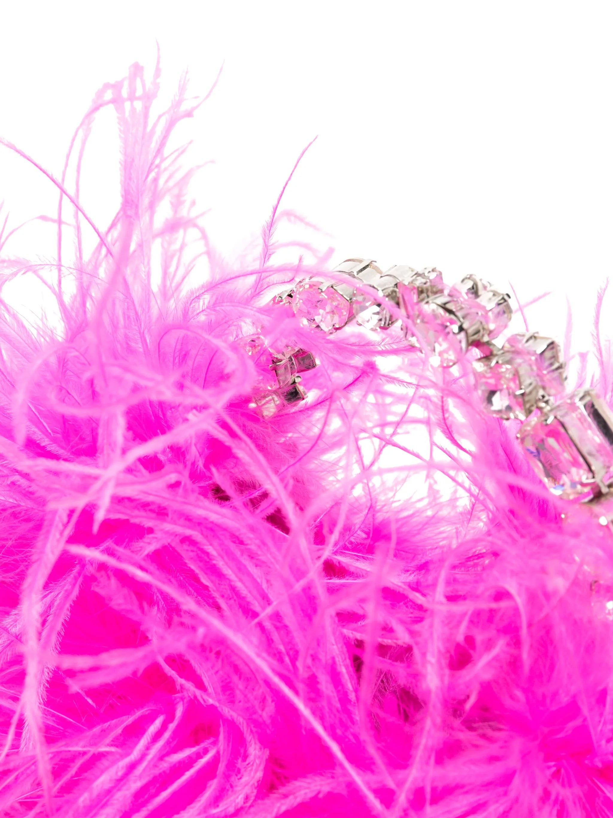 Taliya feather-embellished mini bag
