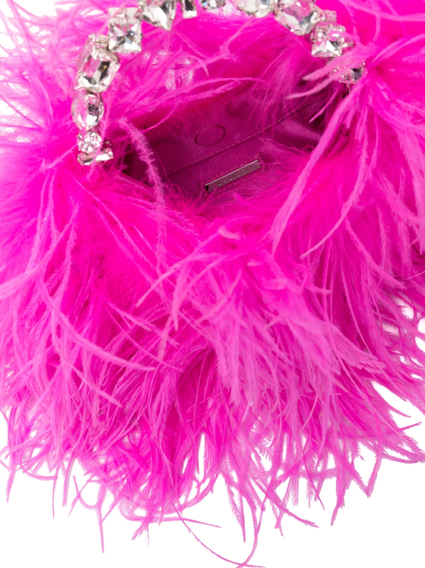 Taliya feather-embellished mini bag