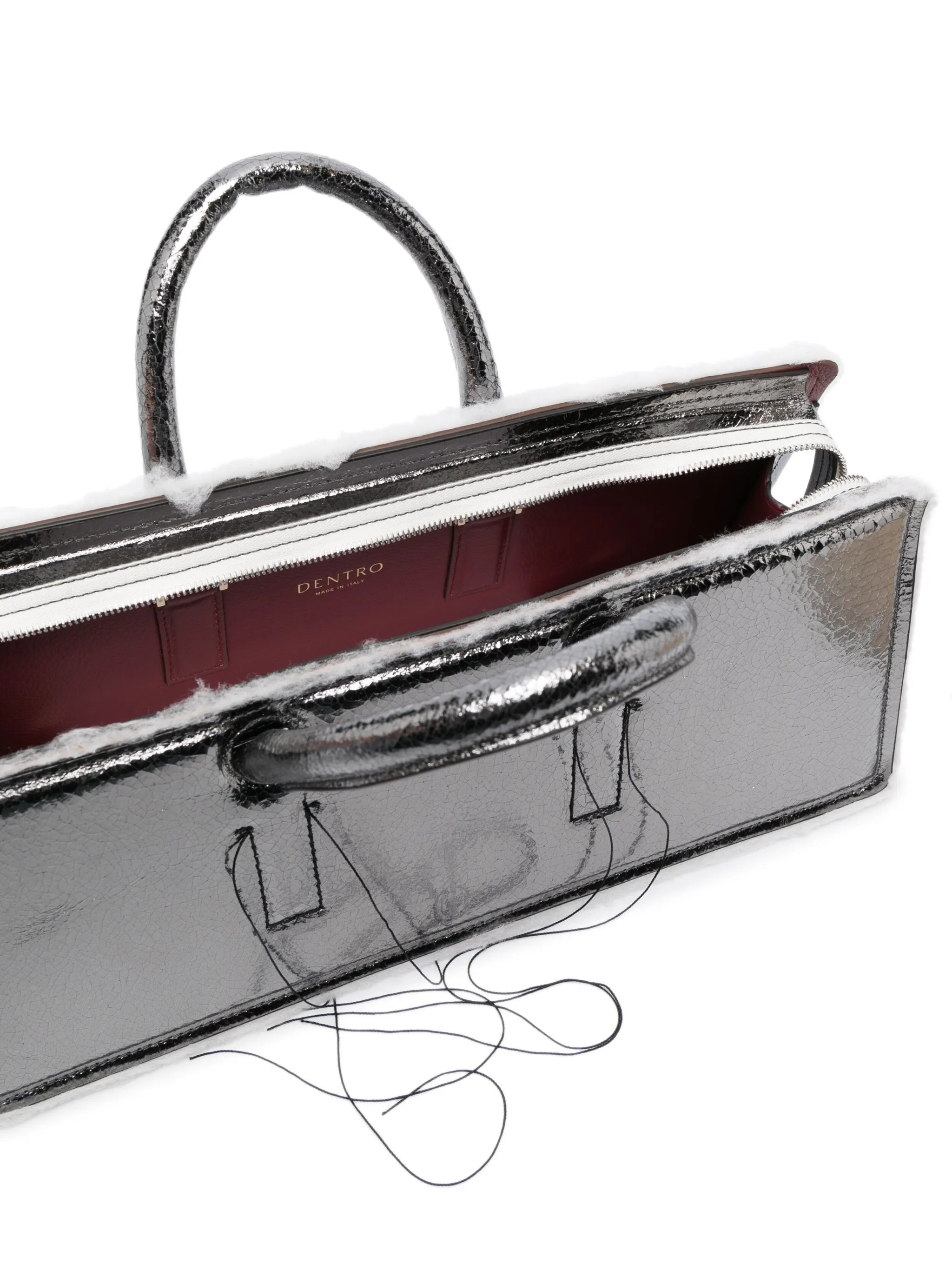 Otto metallic-leather top handle bag