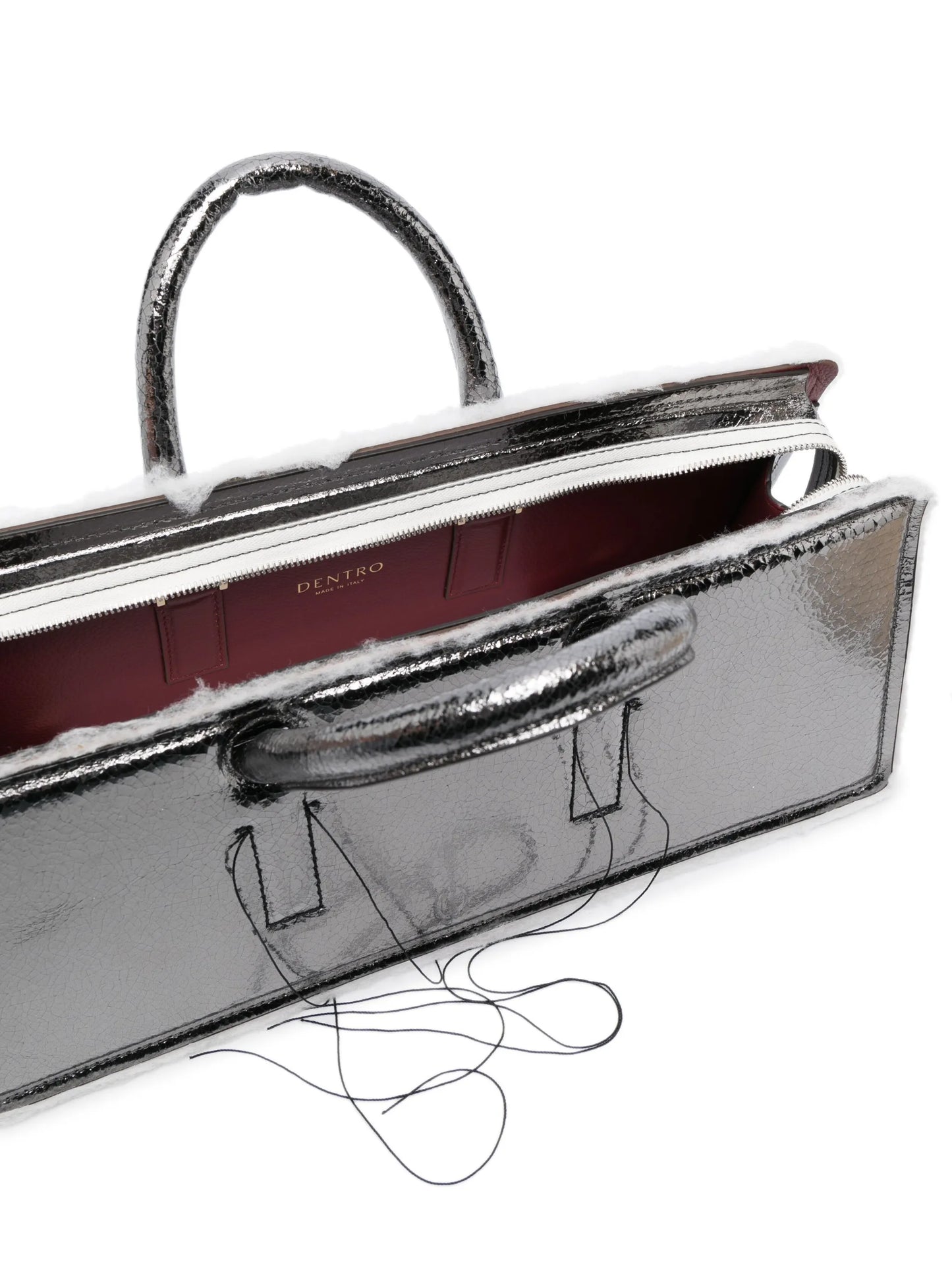 Otto metallic-leather top handle bag