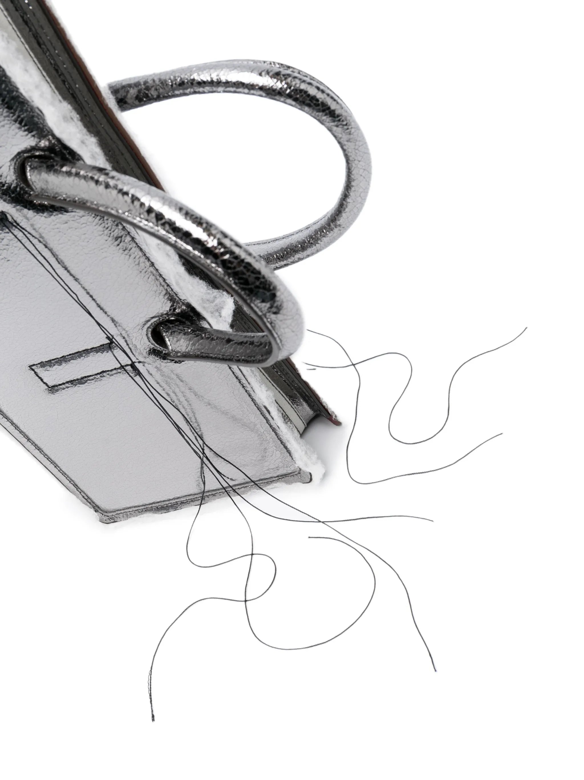 Otto metallic-leather top handle bag