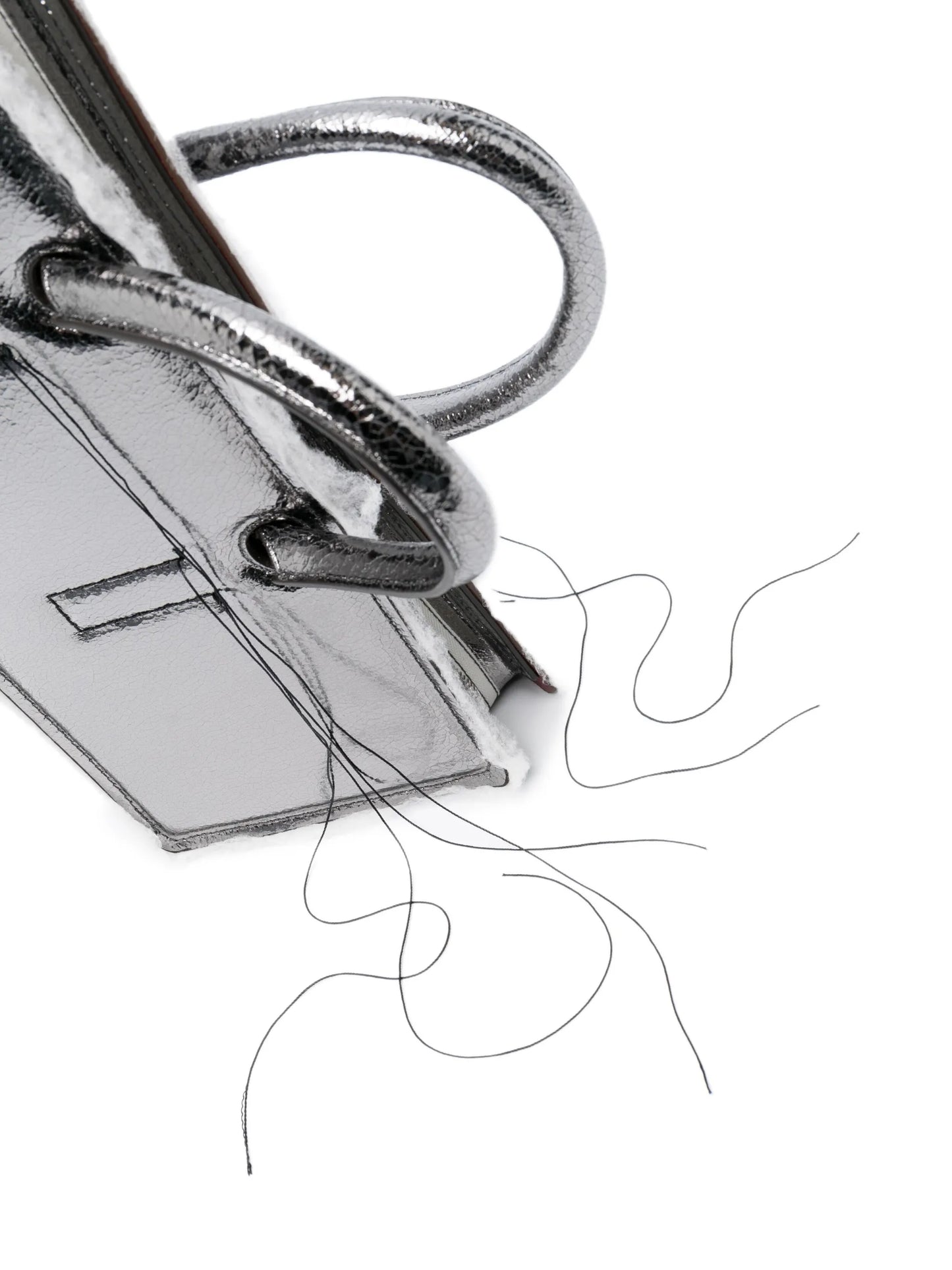 Otto metallic-leather top handle bag