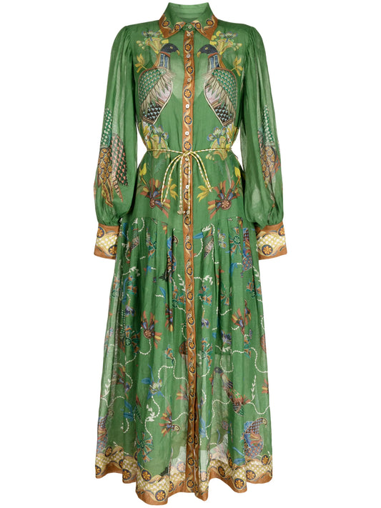 Birdie ramie shirt dress