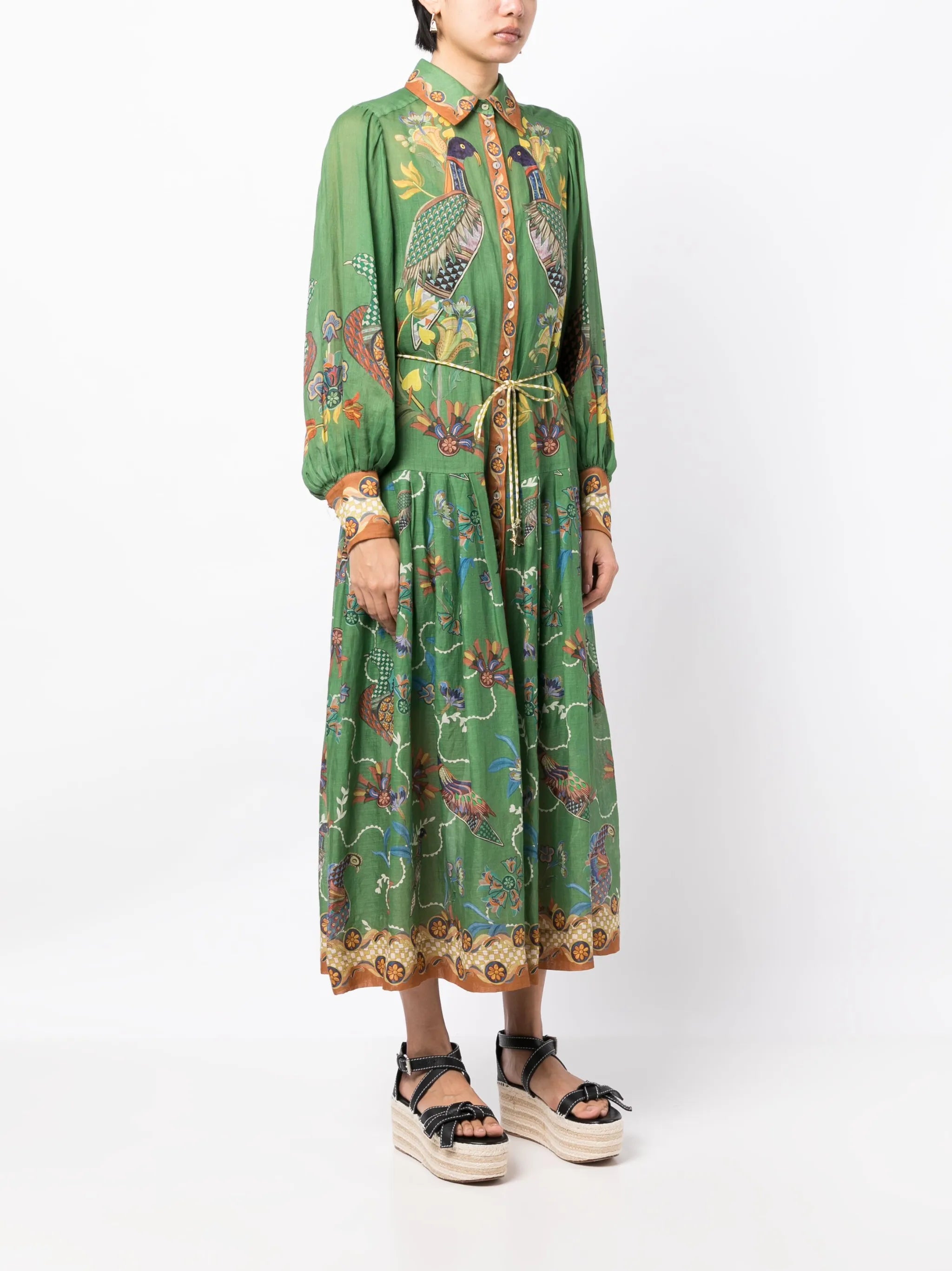 Birdie ramie shirt dress