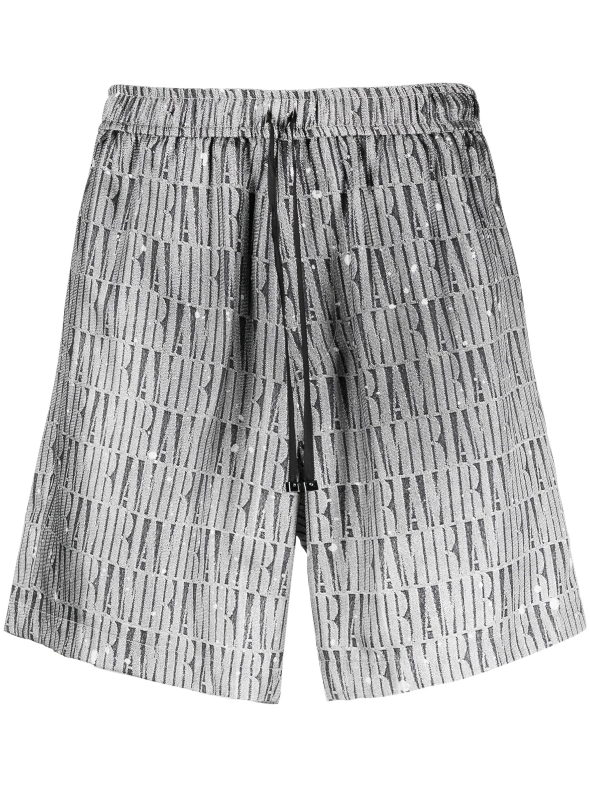 graphic-print drawstring shorts