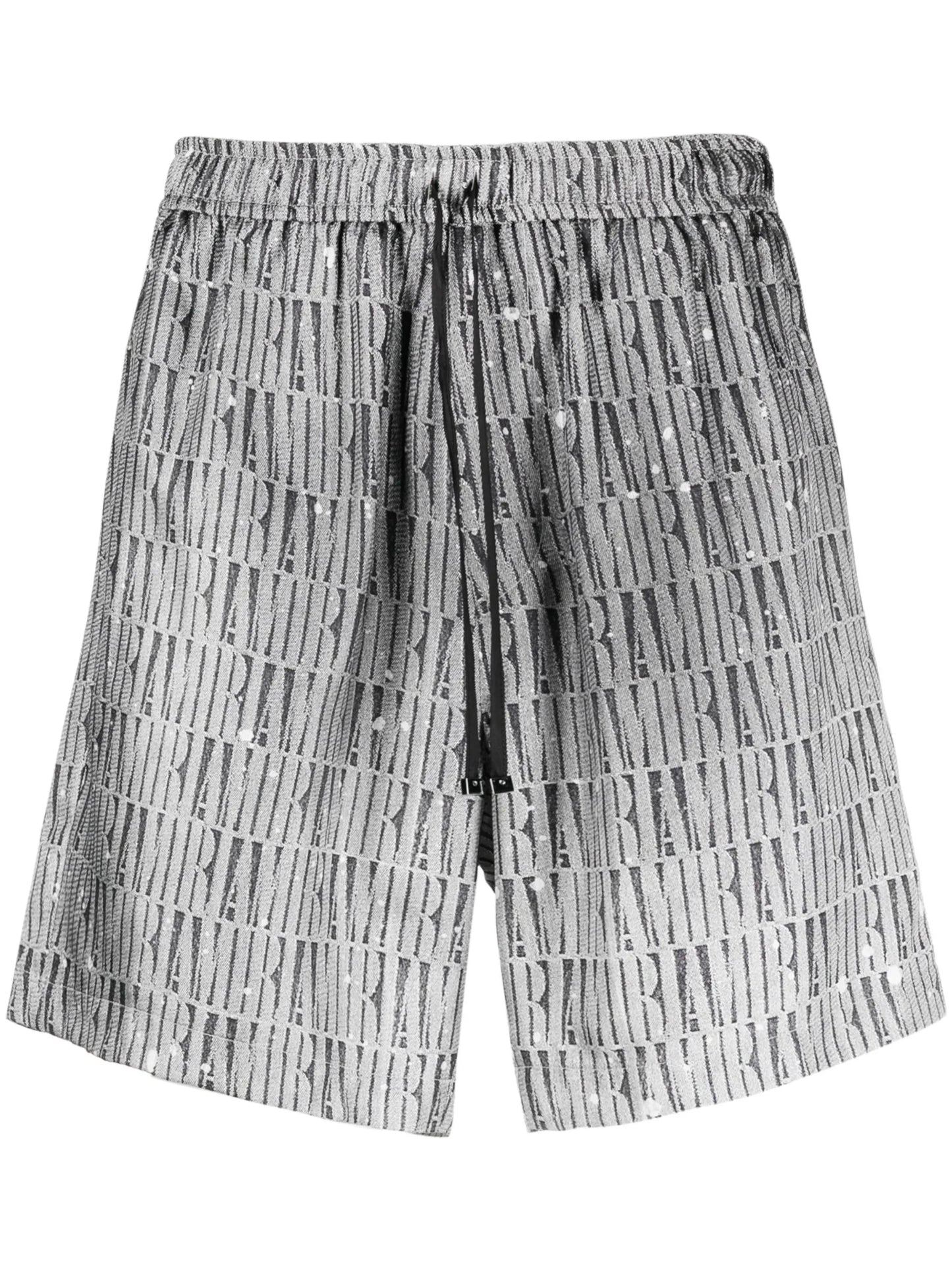 graphic-print drawstring shorts