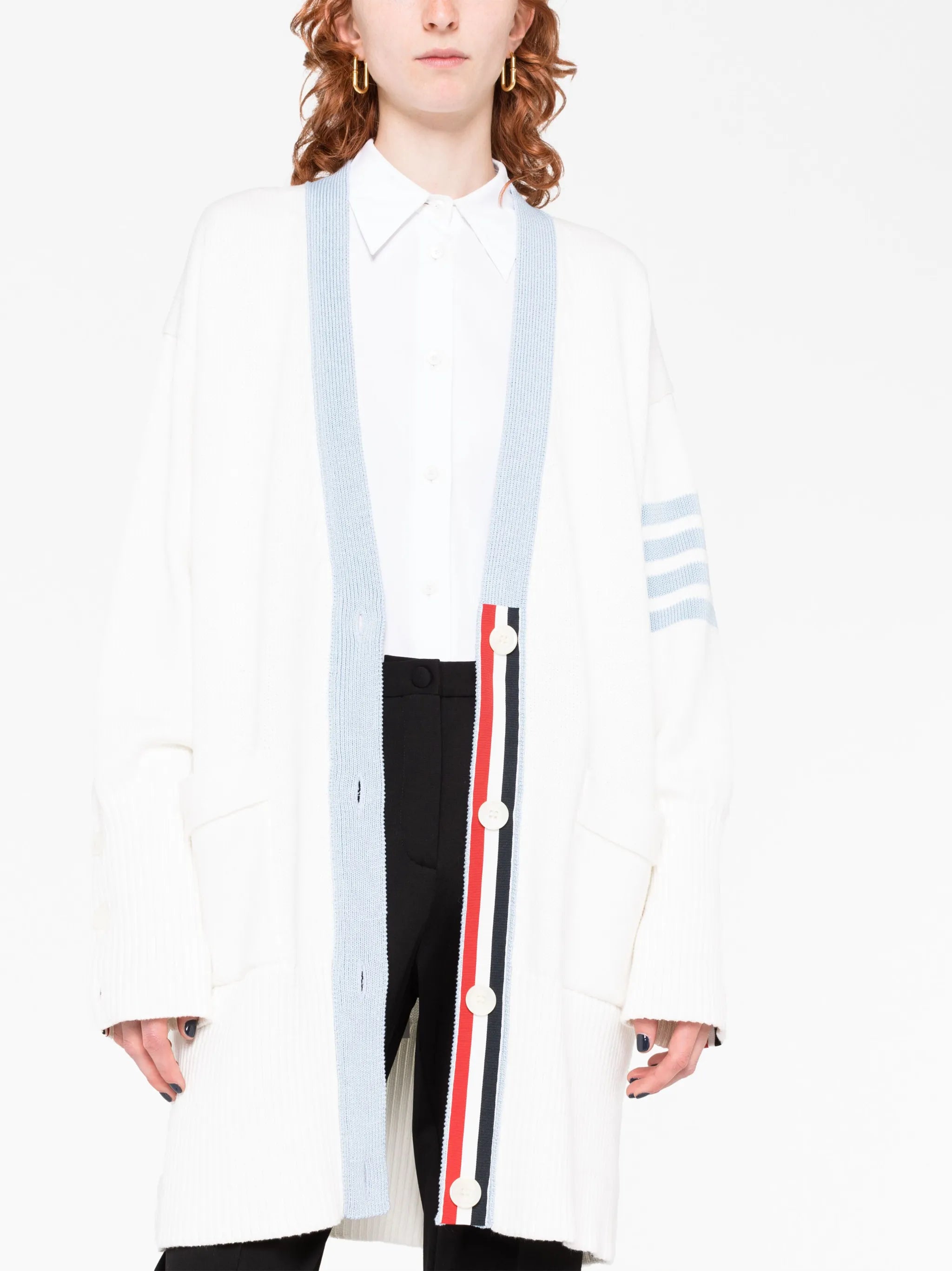 4-Bar cotton cardigan