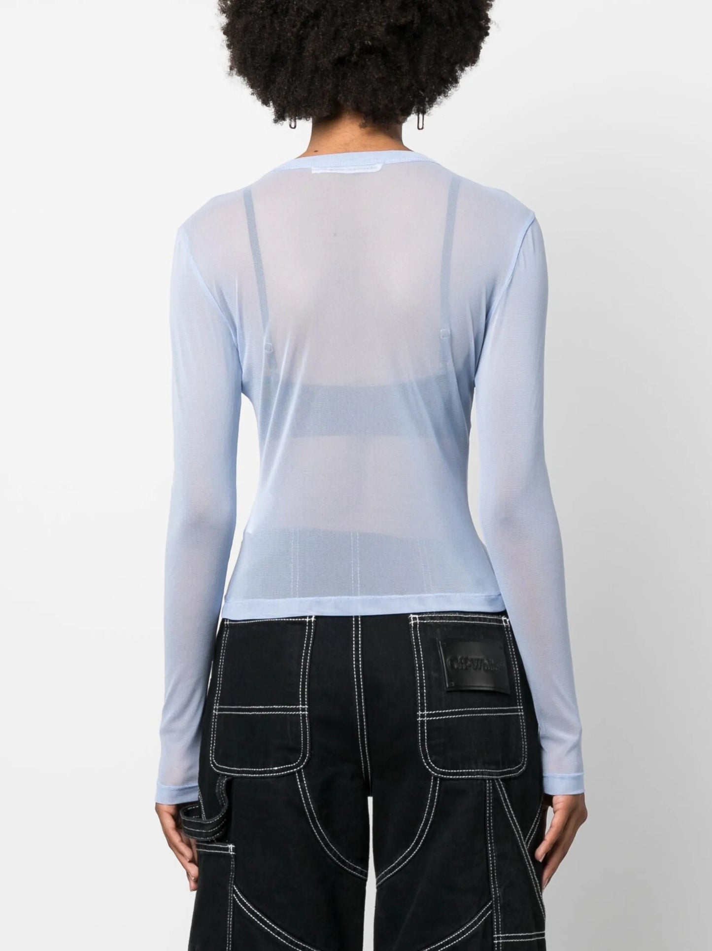 Hotfix long-sleeve mesh T-shirt