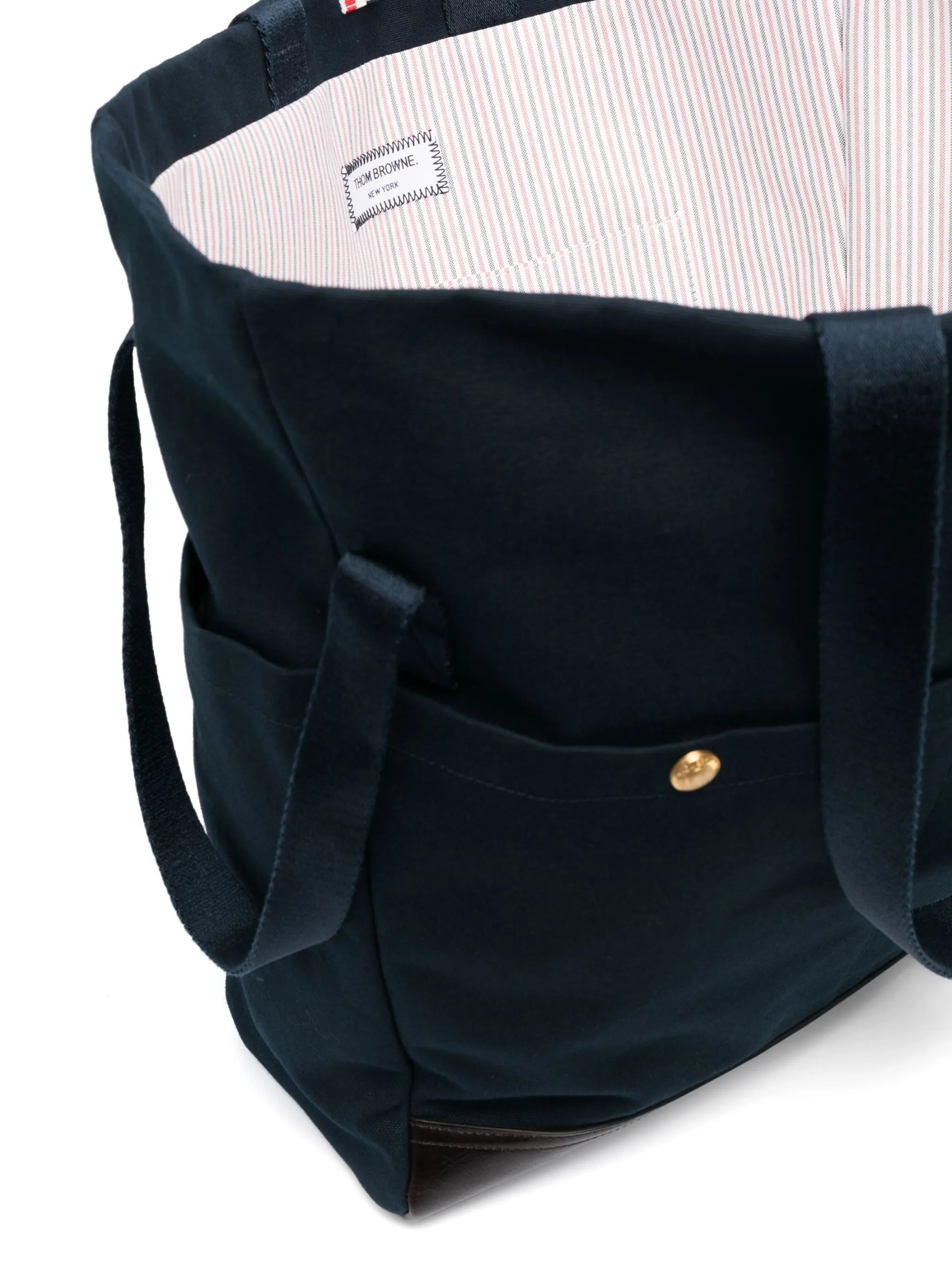 logo-patch canvas tote bag