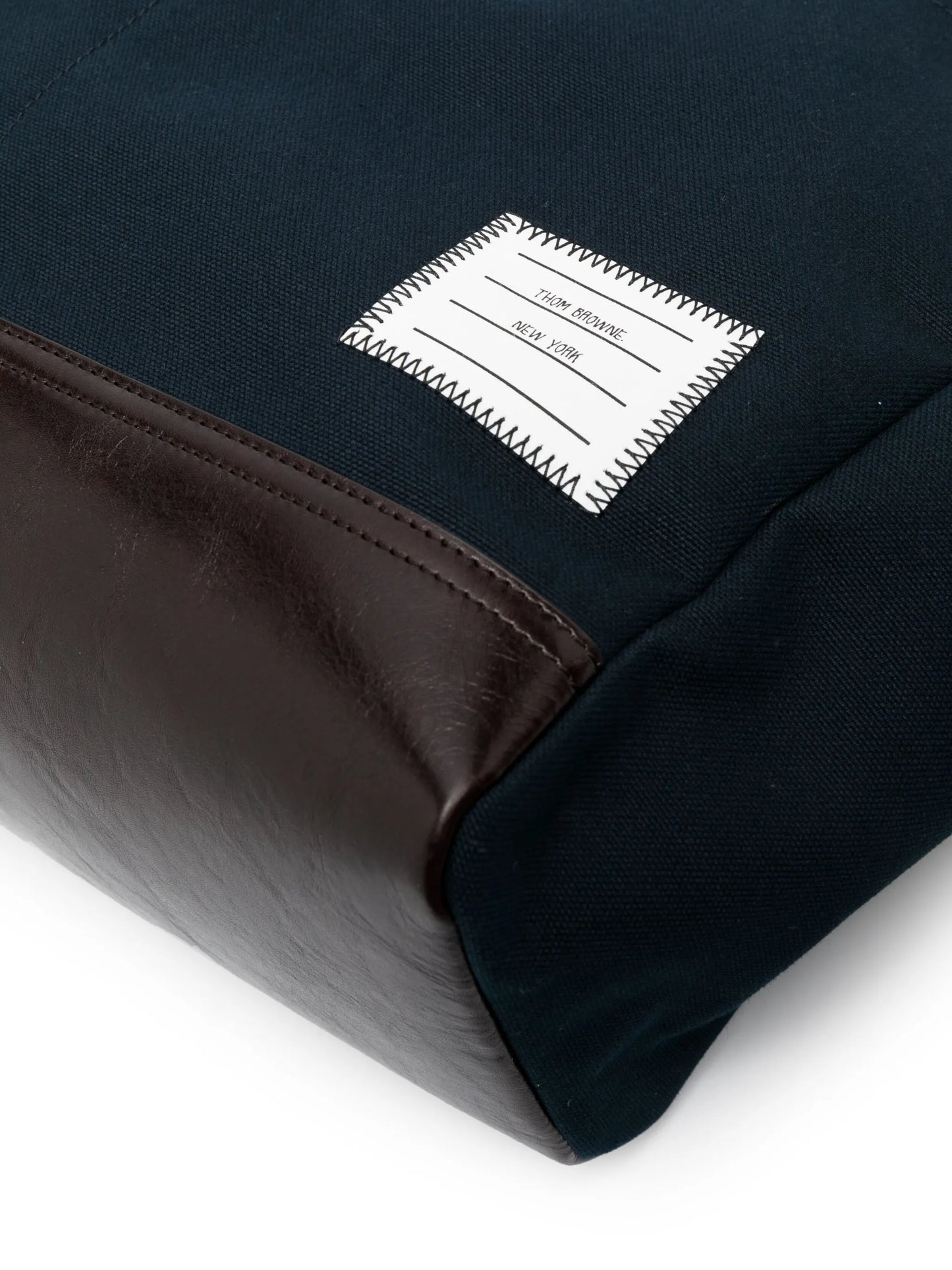 logo-patch canvas tote bag