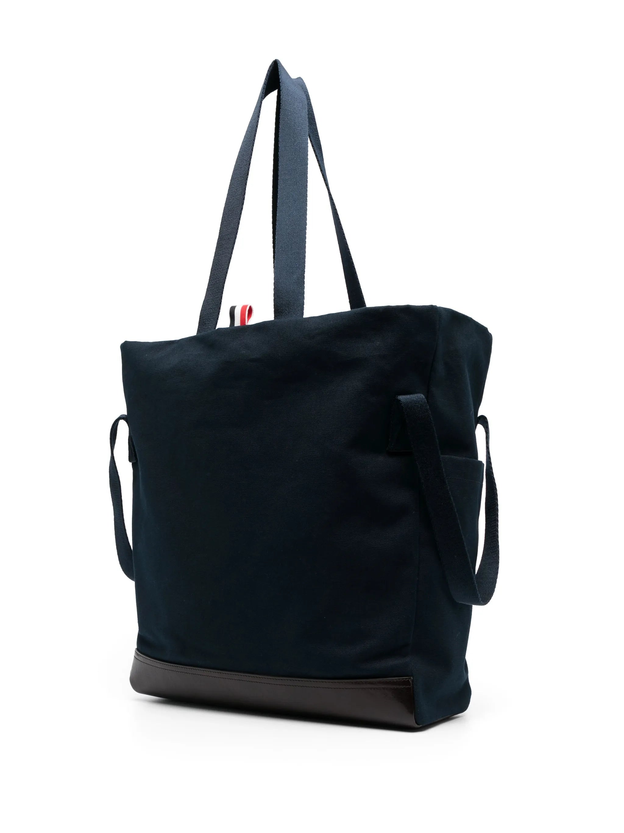 logo-patch canvas tote bag