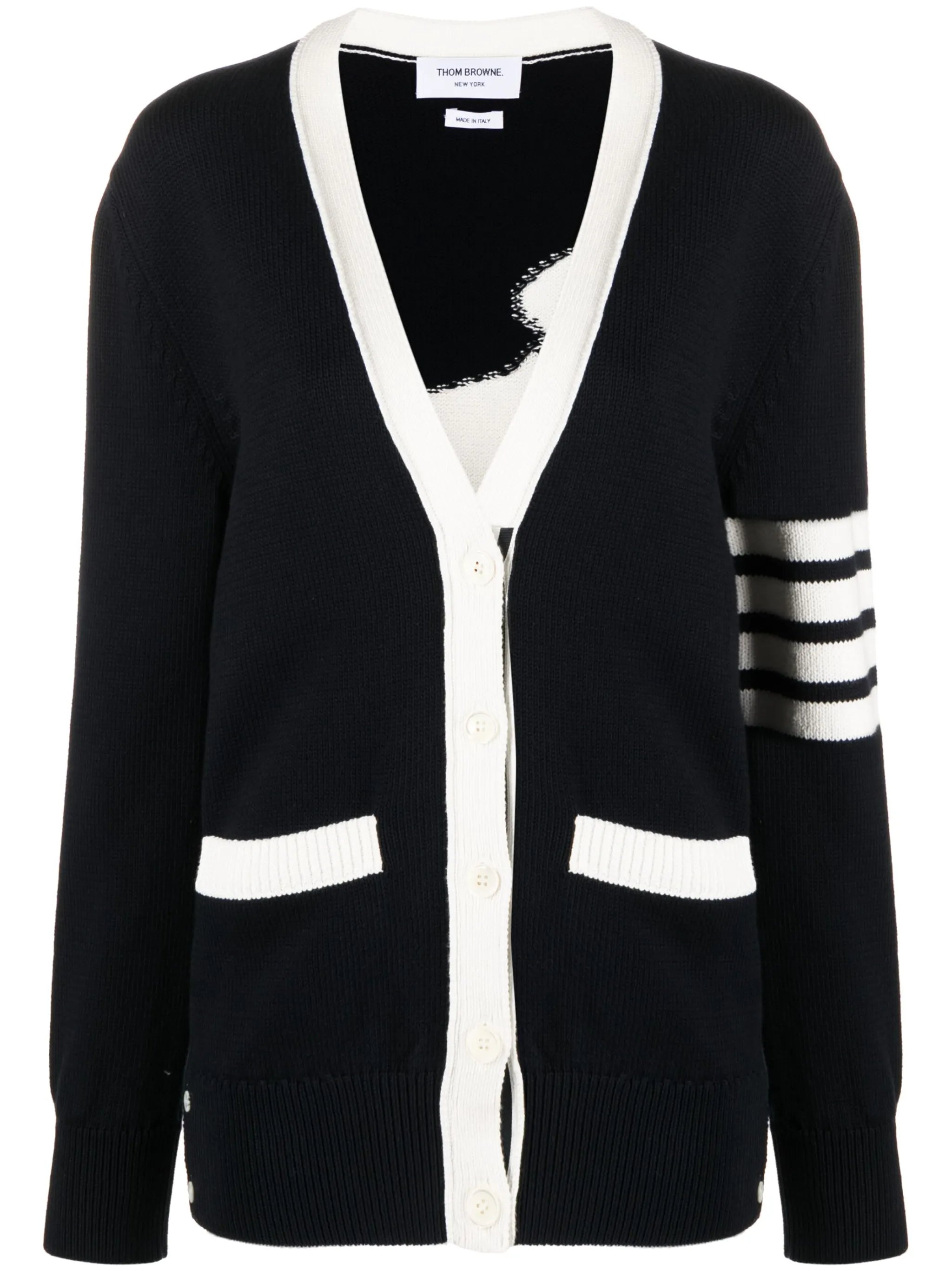 4-Bar Stripe cardigan