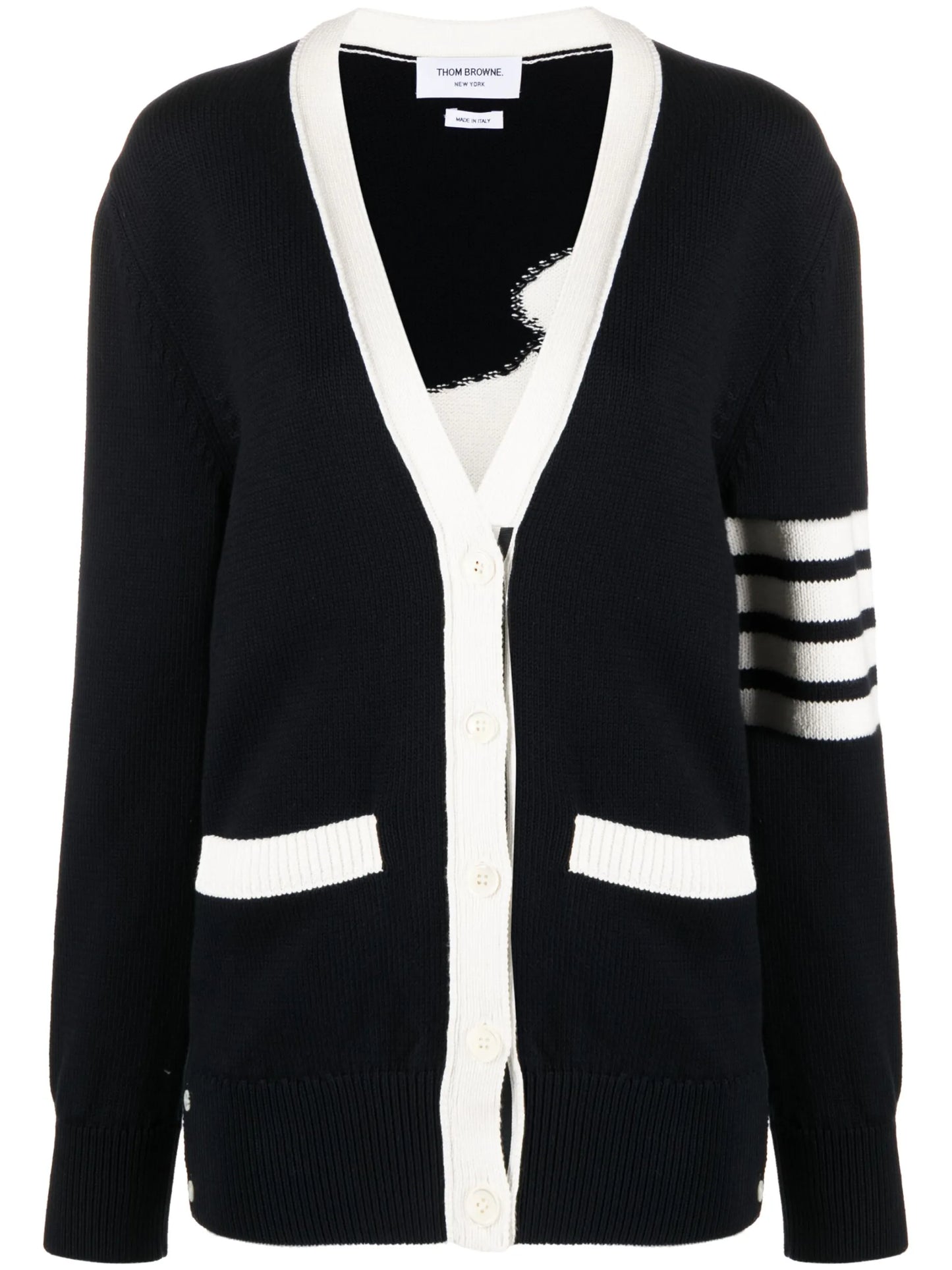 4-Bar Stripe cardigan