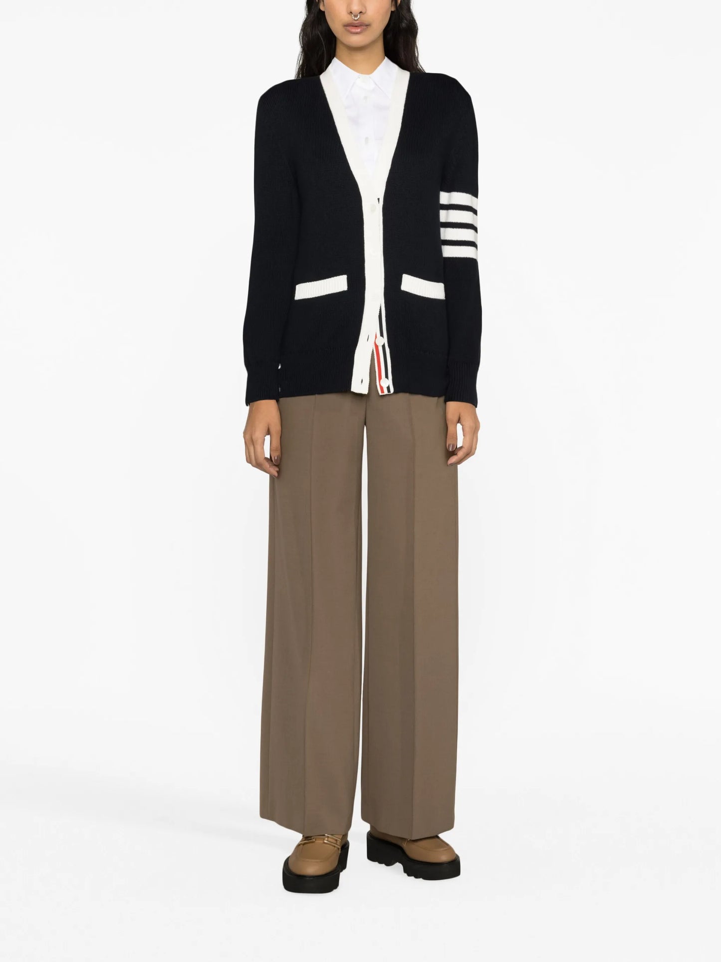 4-Bar Stripe cardigan