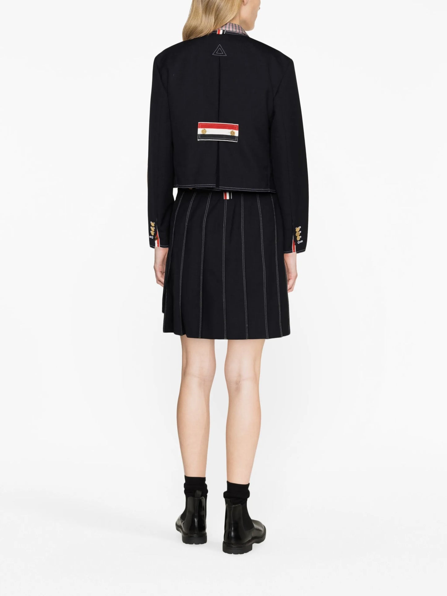 RWB-detail wool cropped jacket