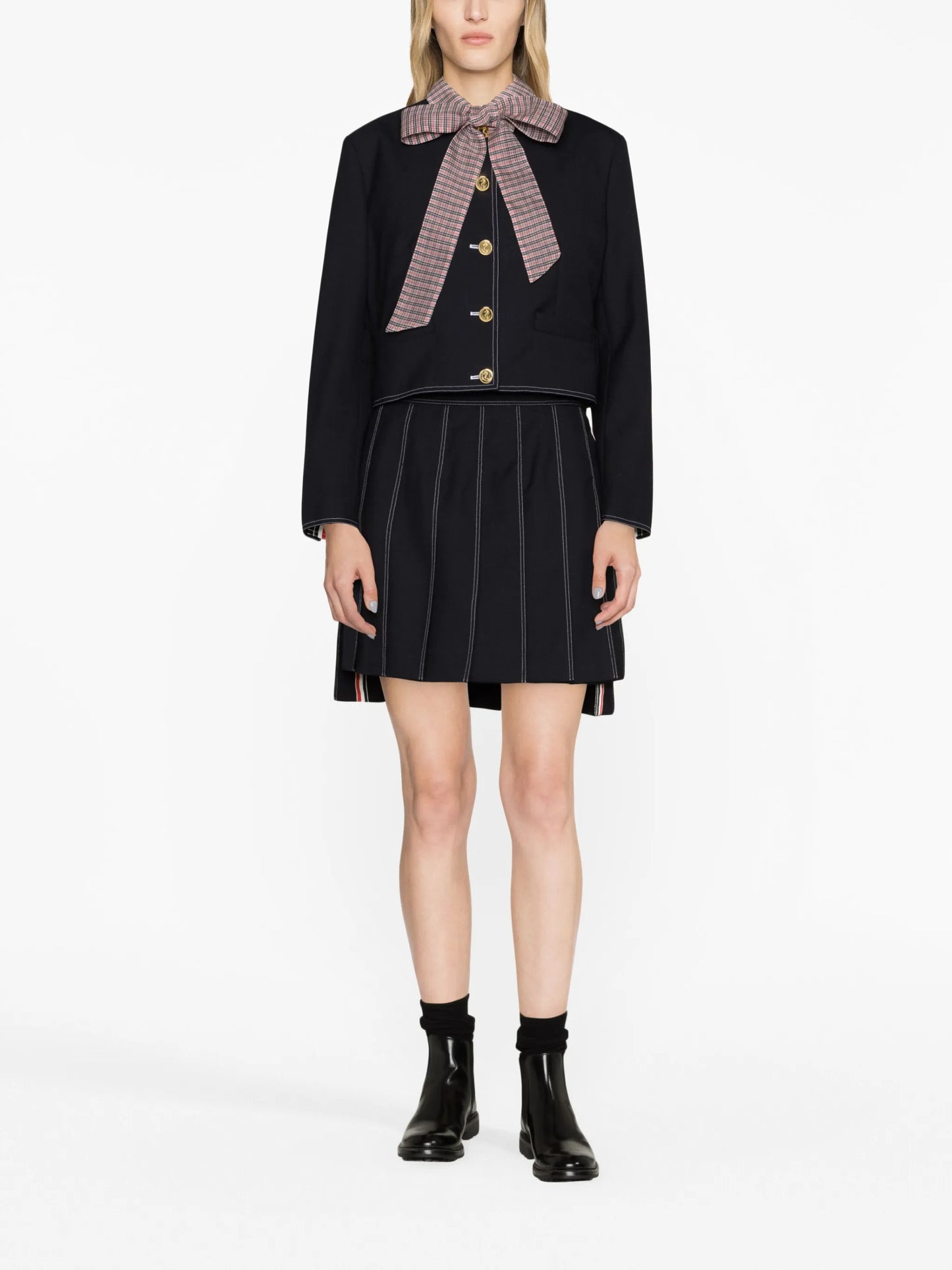 RWB-detail wool cropped jacket
