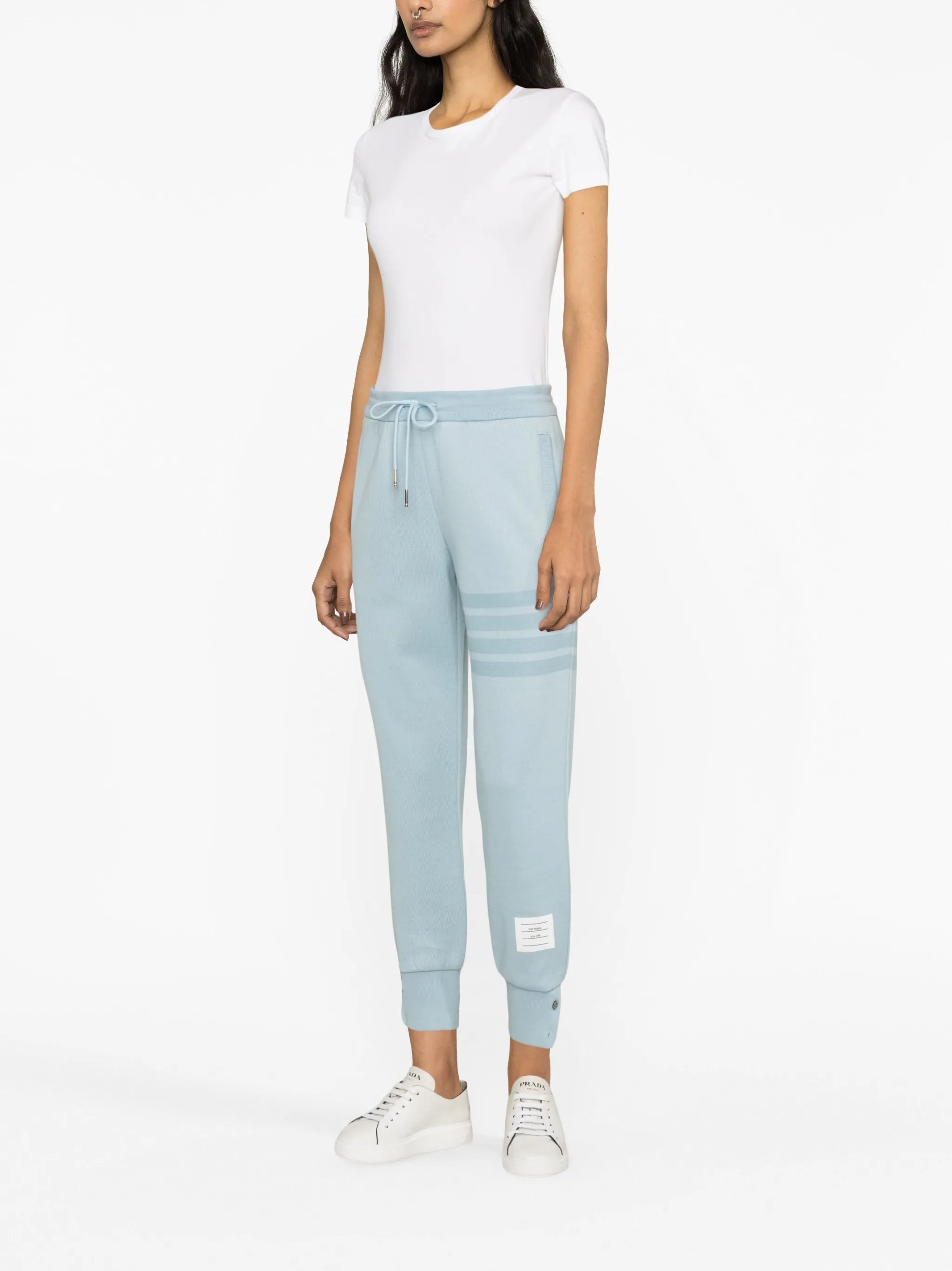 4-Bar-stripe cotton track pants