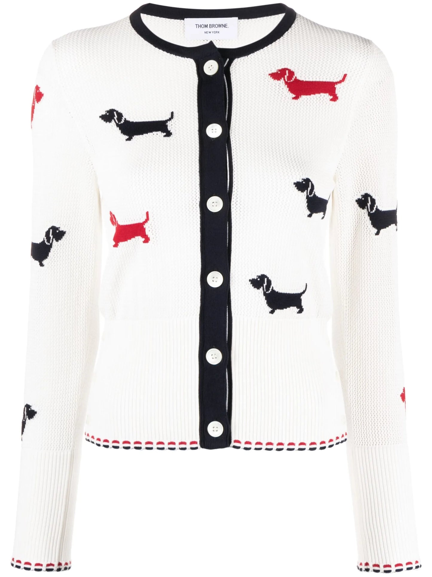 intarsia-knit Hector cotton cardigan