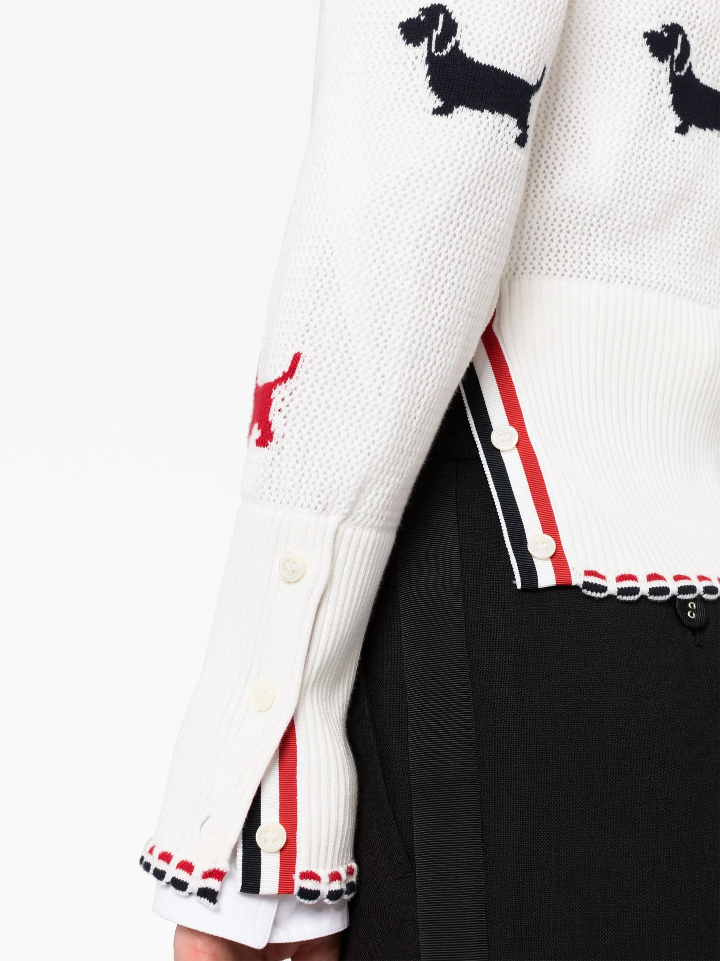 intarsia-knit Hector cotton cardigan