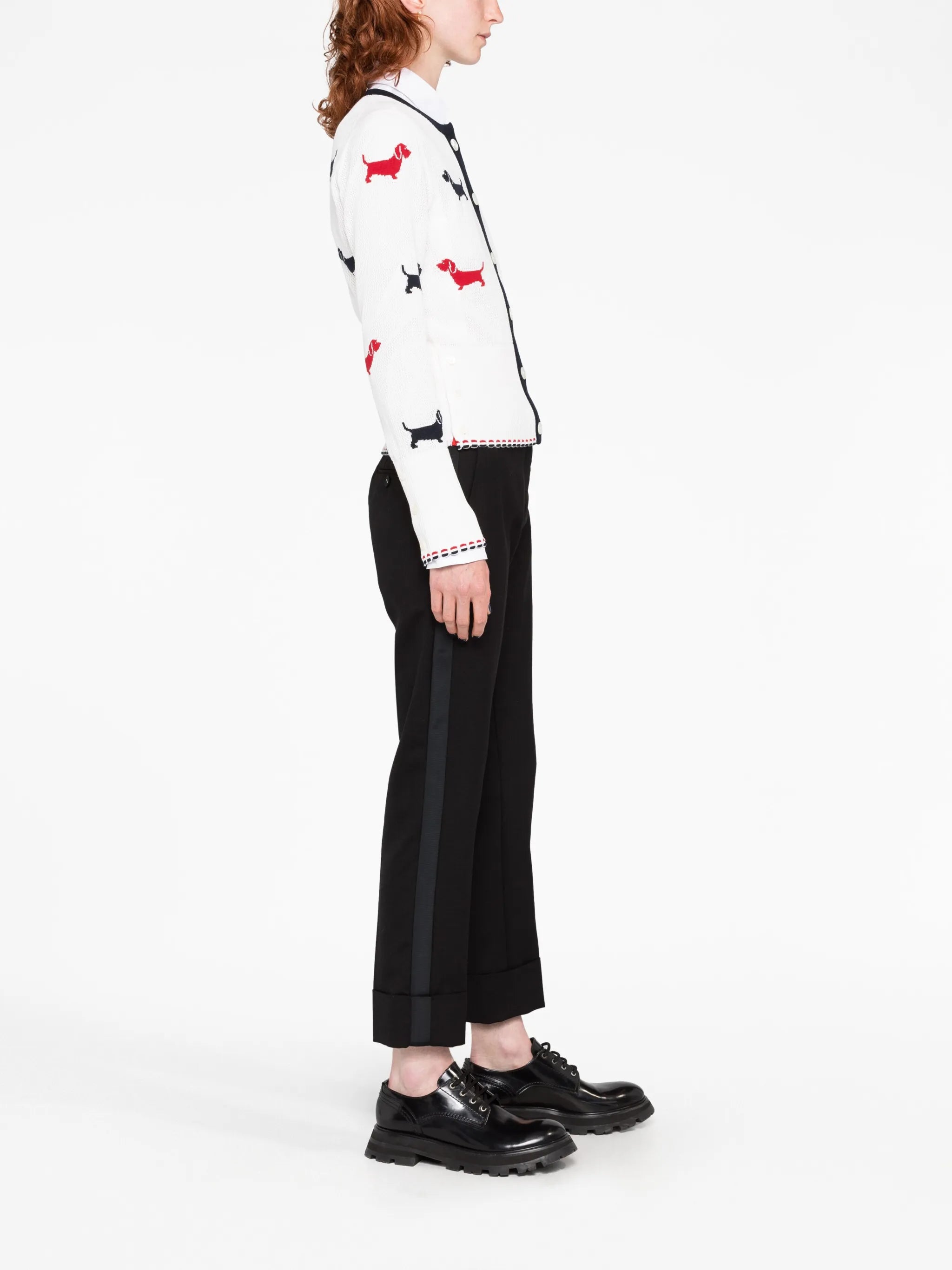 intarsia-knit Hector cotton cardigan