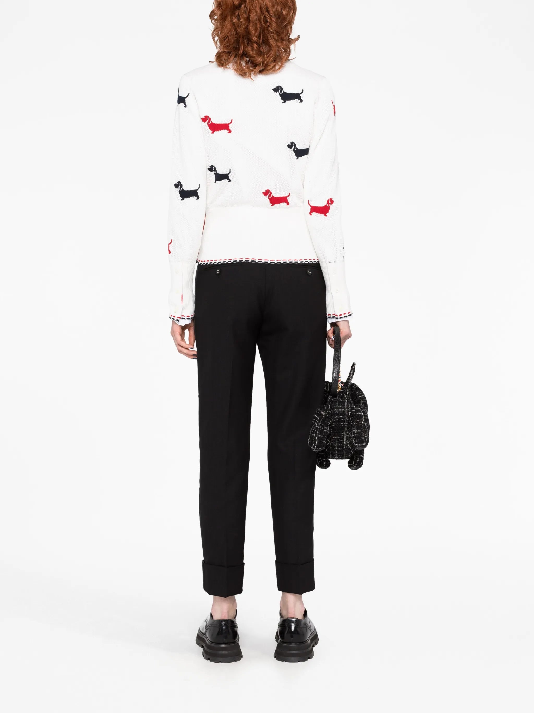 intarsia-knit Hector cotton cardigan