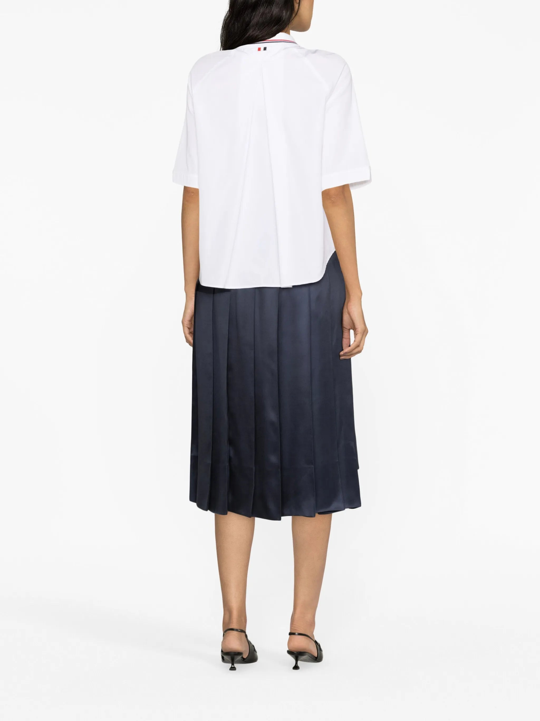 poplin box pleat shirt
