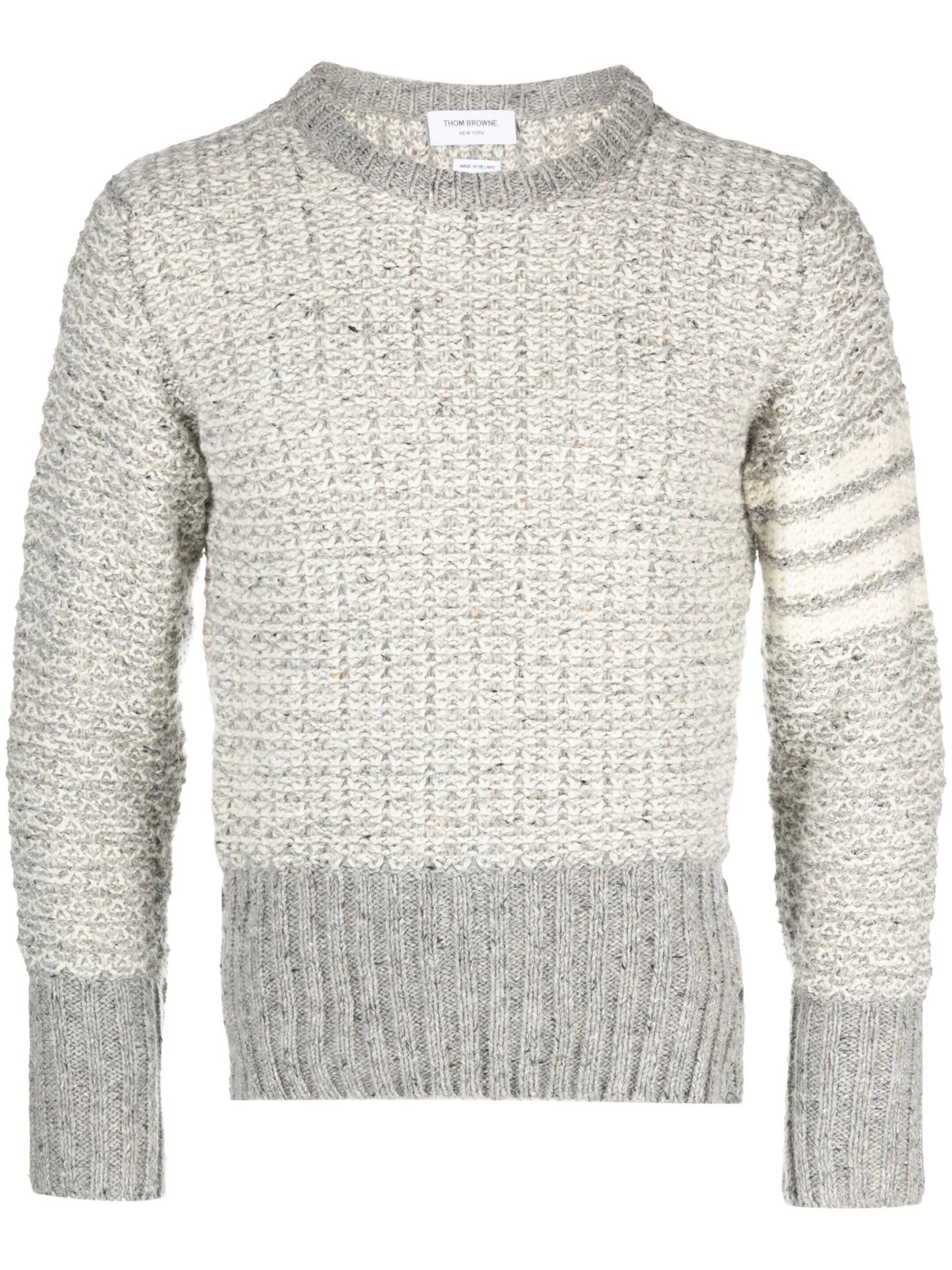 4-Bar stripe tuck-stitch jumper