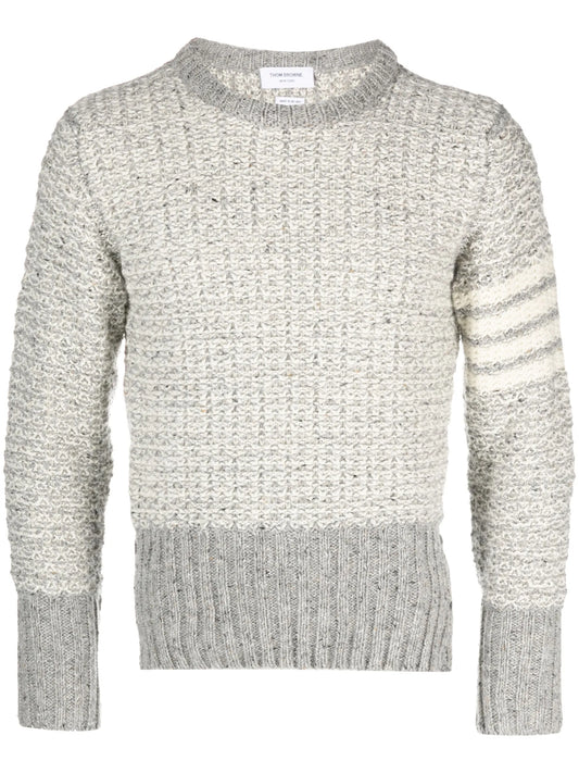 4-Bar stripe tuck-stitch jumper