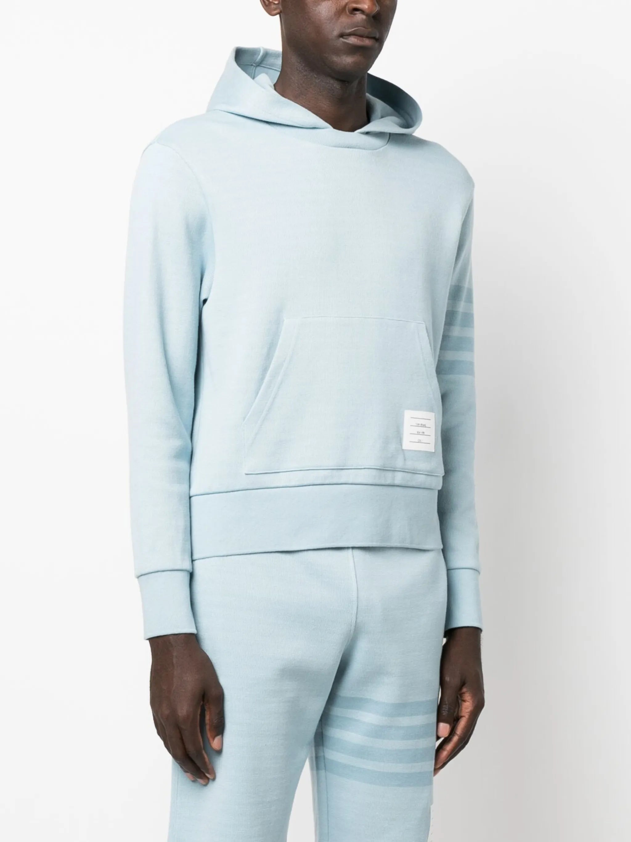 4-Bar double-face hoodie