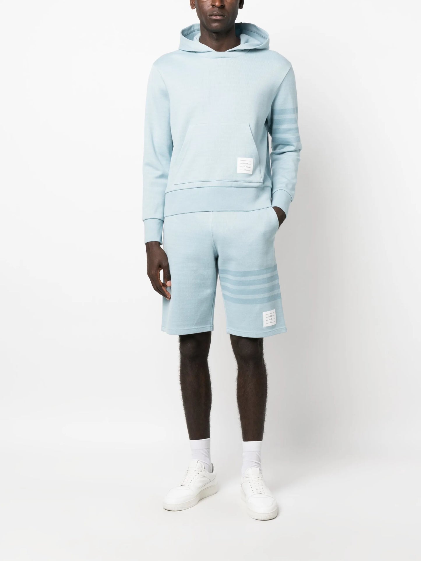 4-Bar double-face hoodie