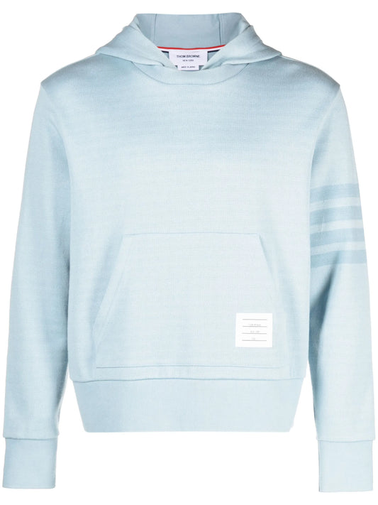 4-Bar double-face hoodie