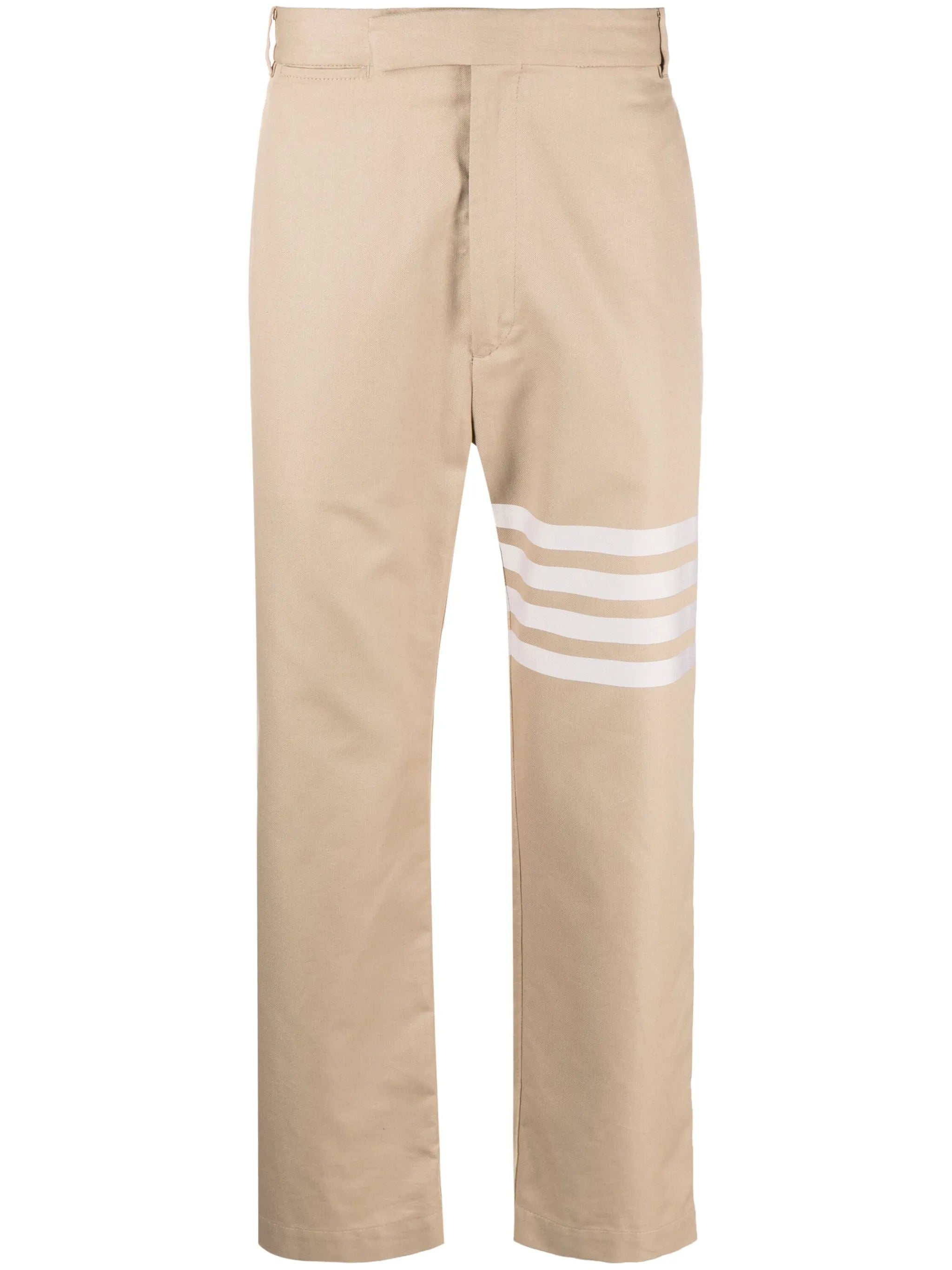 4-Bar cotton straight-leg trousers