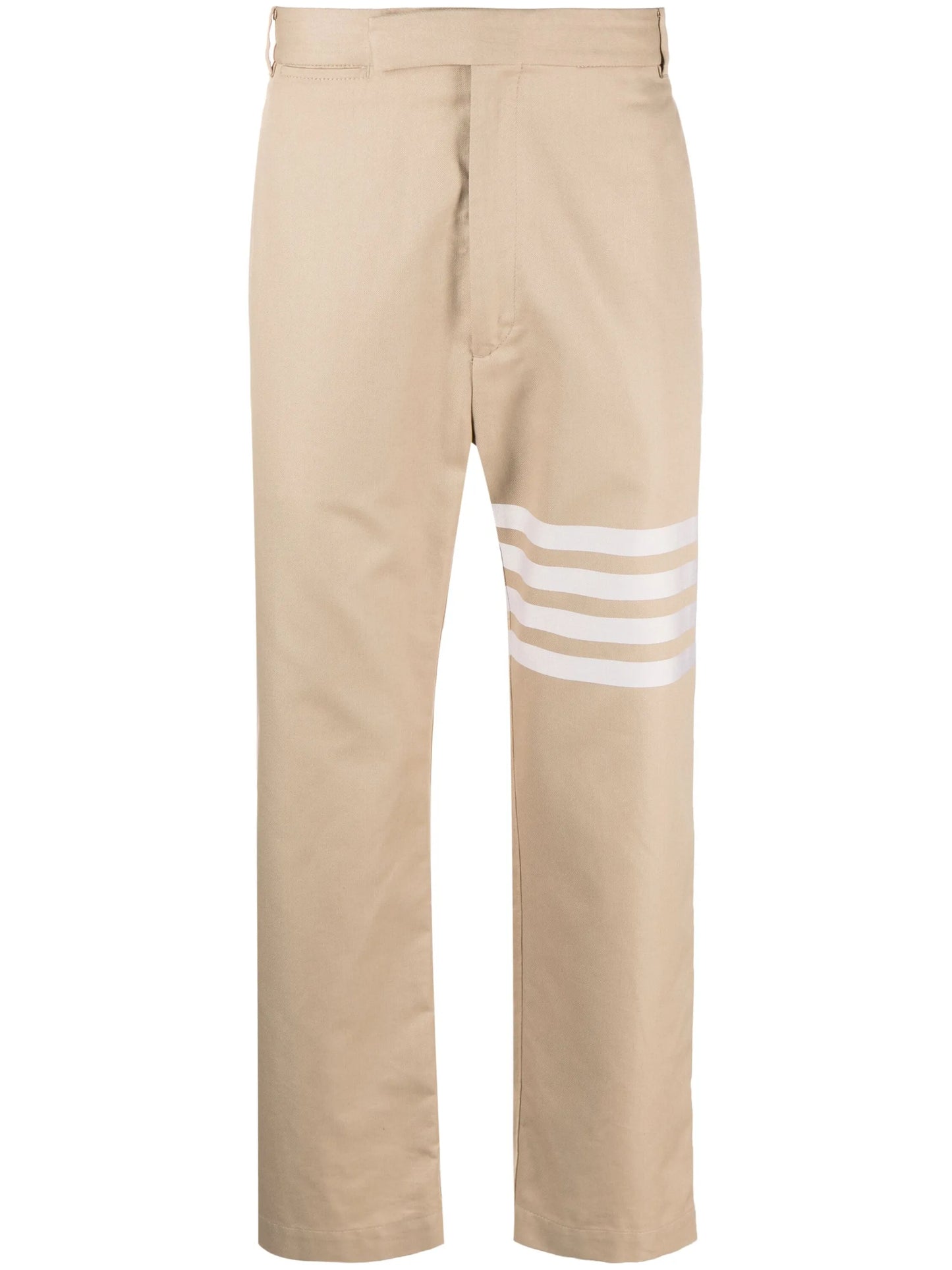 4-Bar cotton straight-leg trousers