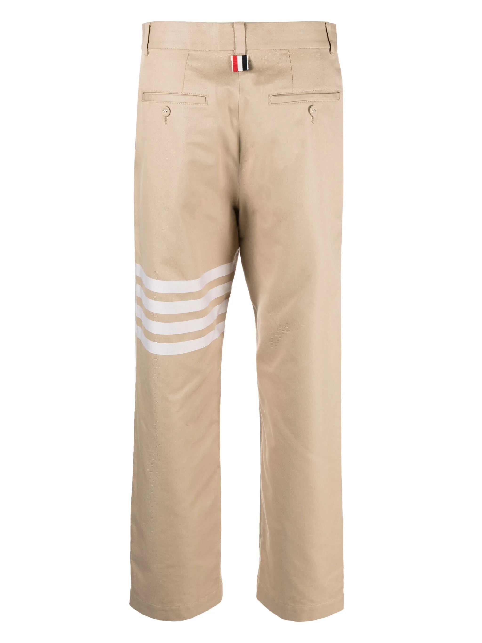 4-Bar cotton straight-leg trousers